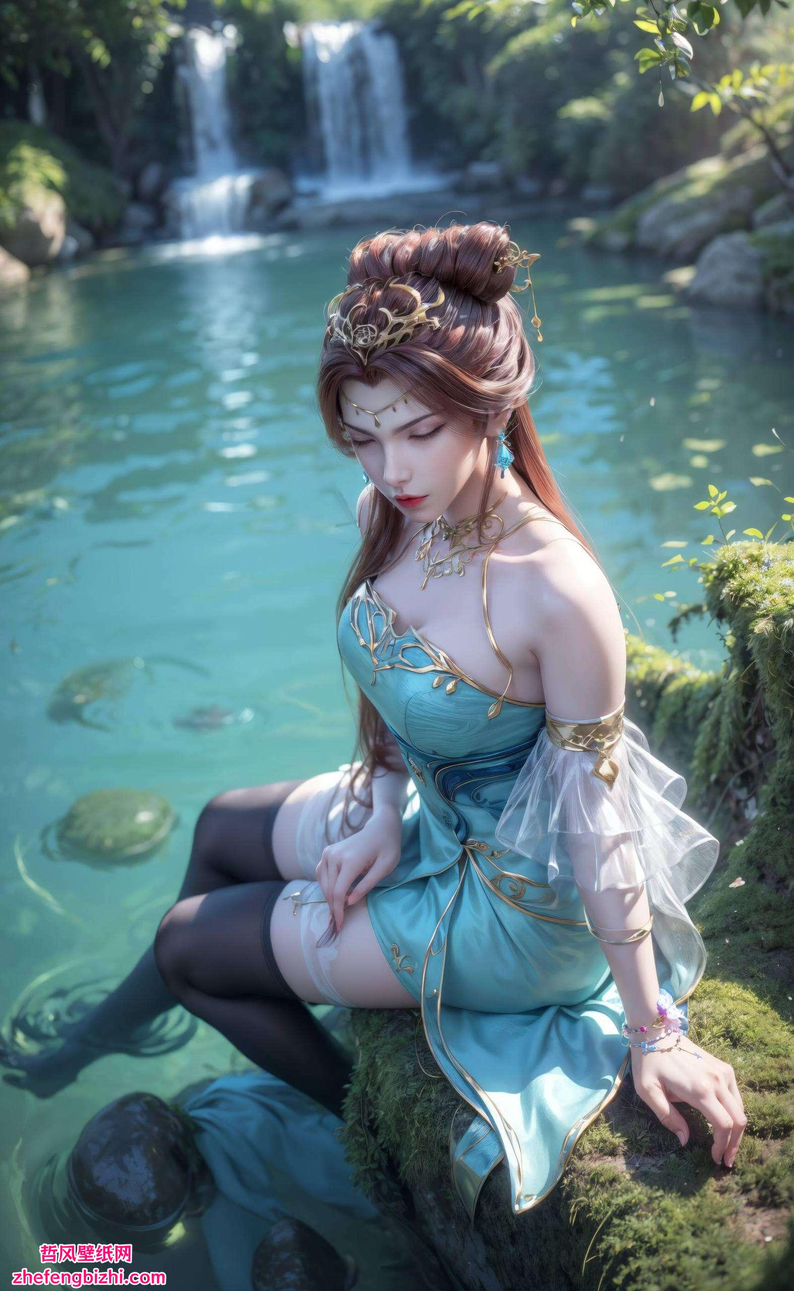 这份免费分享的AIGC壁纸都像是在我的电脑上开启了一场国漫女神的视觉盛宴