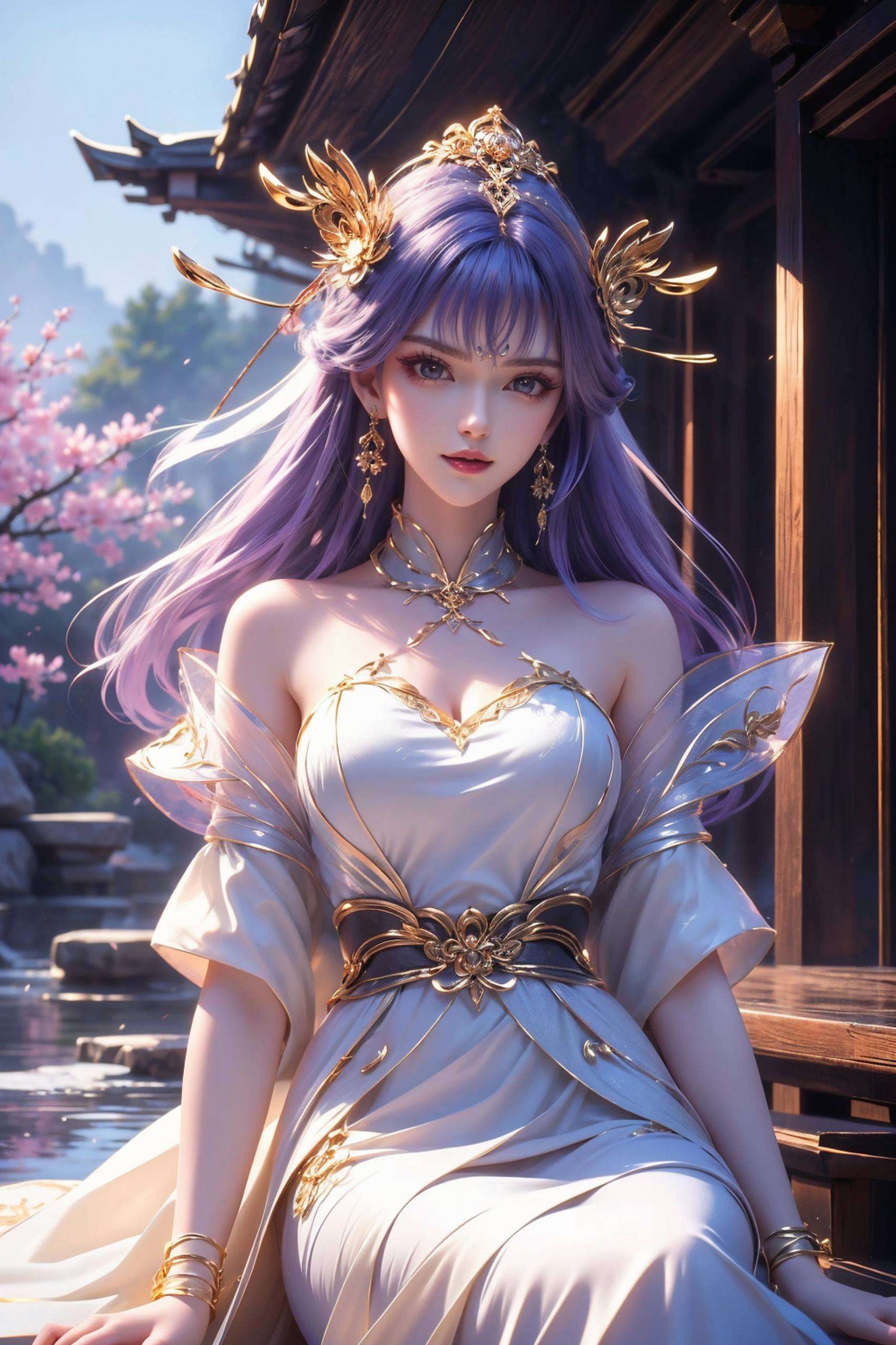 “嗨呀今天给大家带来一款超级梦幻的国漫女神AI壁纸！这位国漫女神可是来自天穹之上的神秘精灵哦