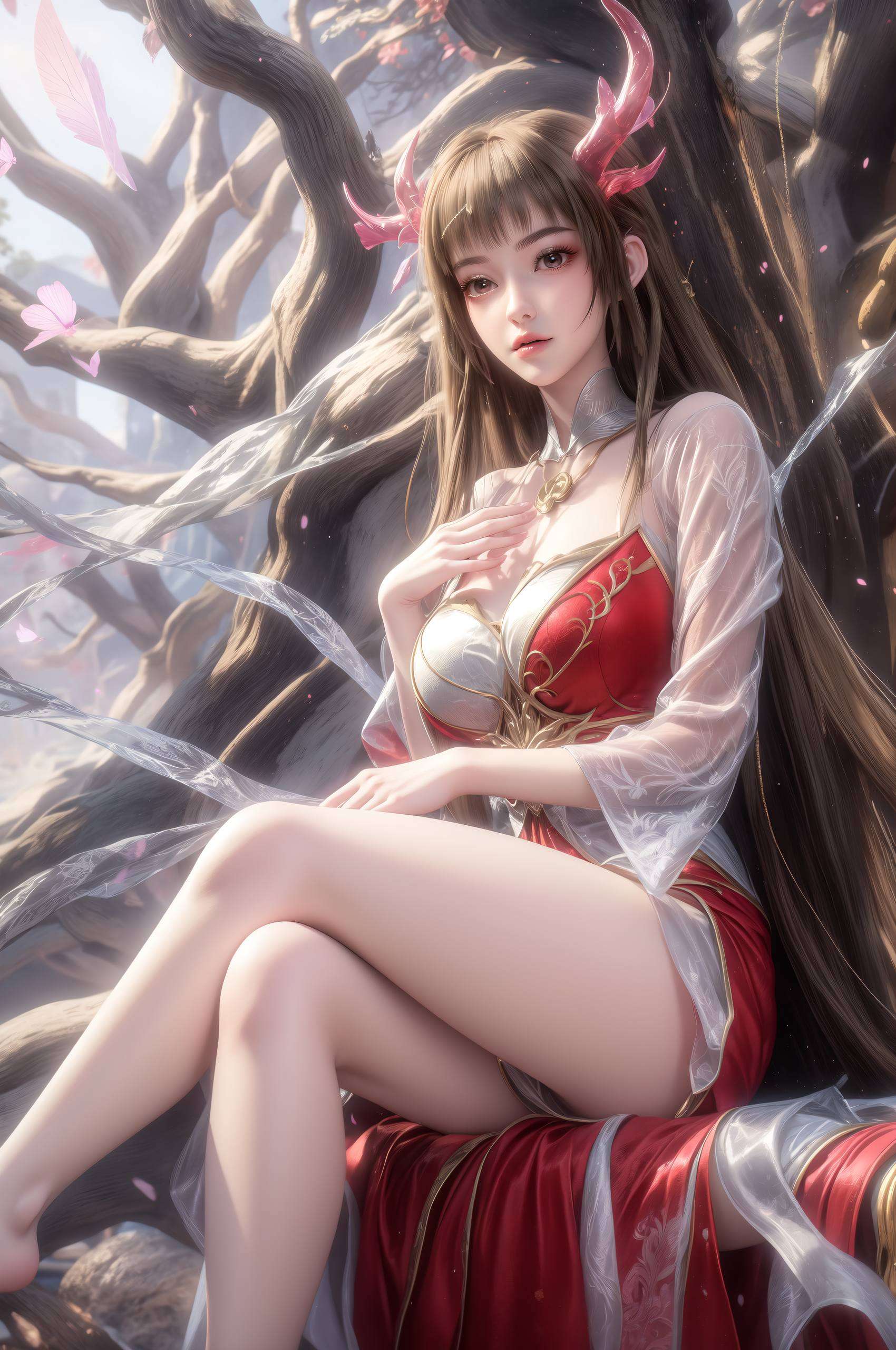 云落壁纸中的国漫女神穿梭在国漫的绚丽世界