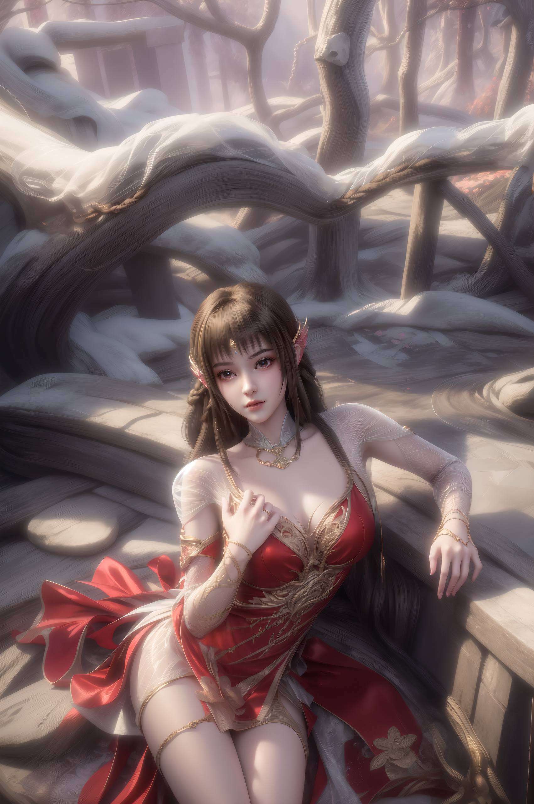 仿佛能看透一切将云落妹妹的全身形象完美呈现