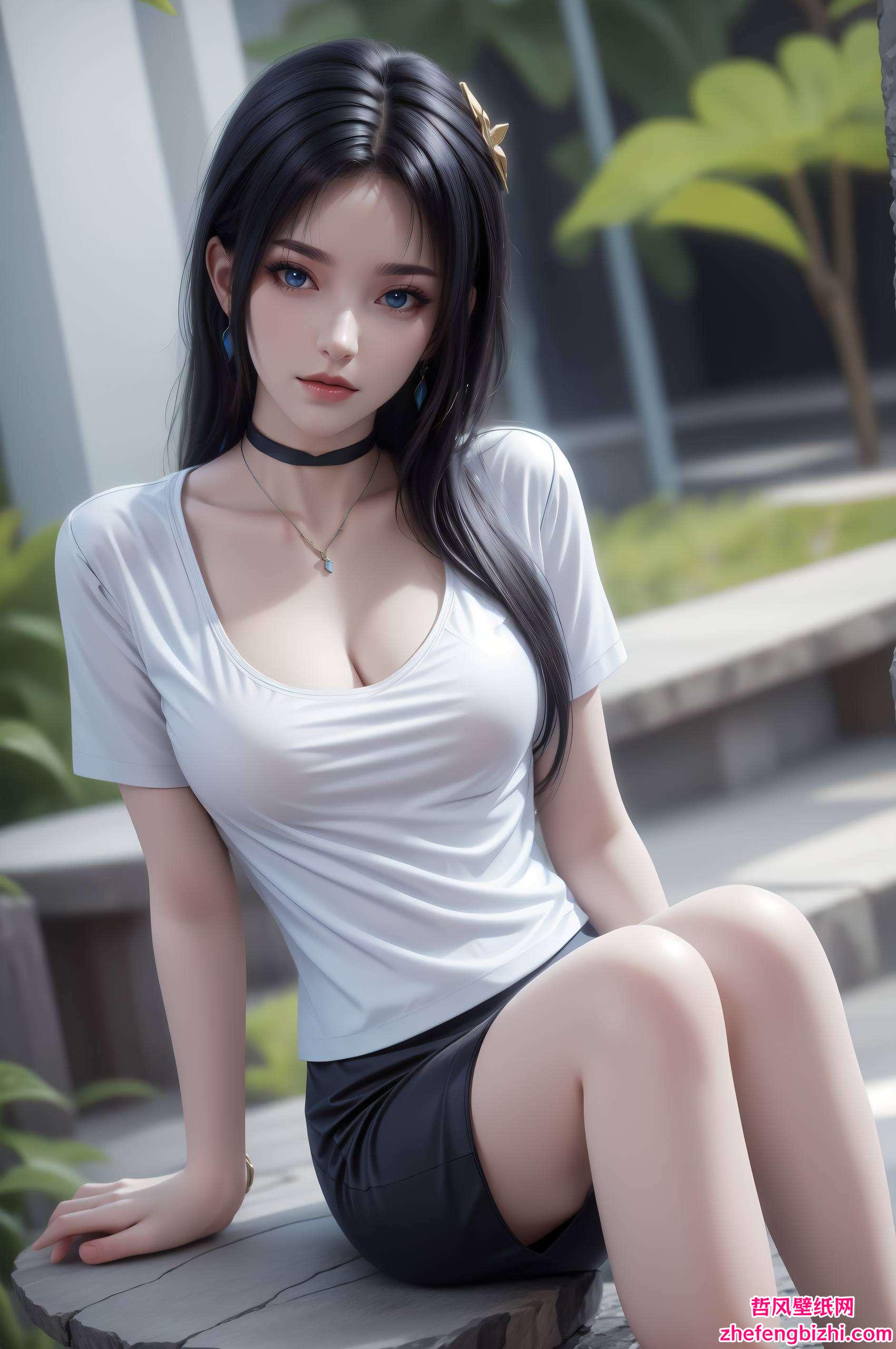 绘制出国漫女神的柔美与大美为电脑桌面注入一抹神秘而迷人的二次元风情