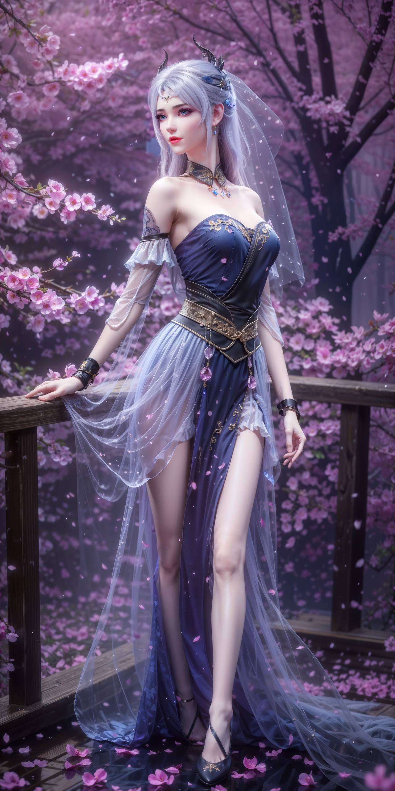 让国漫女神洛璃的倩影以其翩翩舞姿和深邃眼神