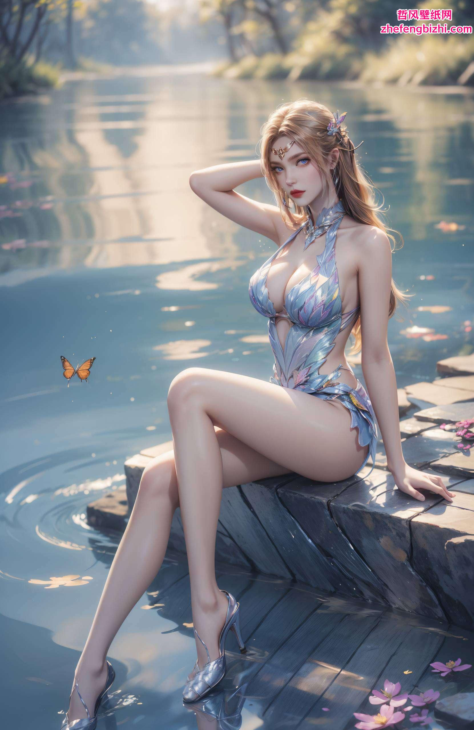 这位斗罗大陆的绝世女神我们特别为你带来了这款AI生成的千仞雪可爱壁纸