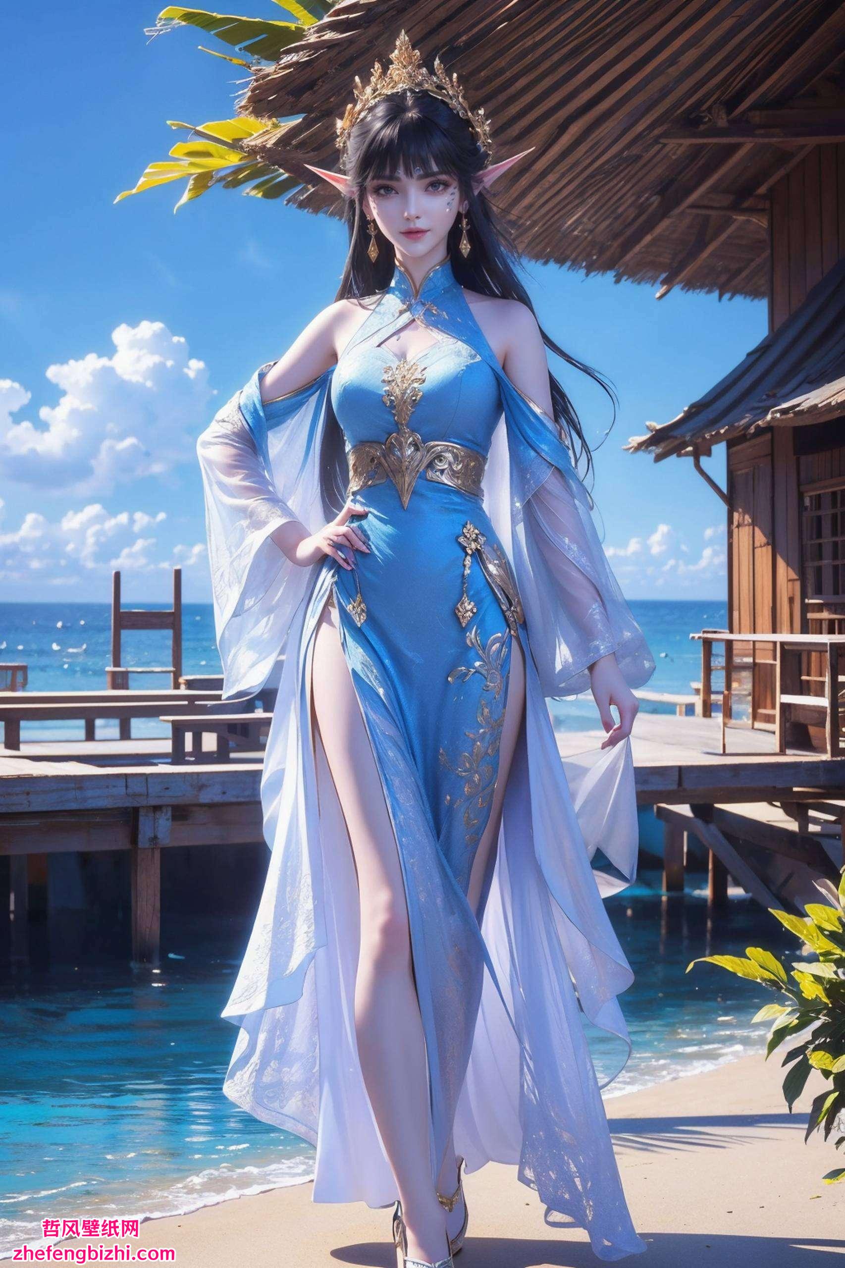 她的眼神中有着玄幻世界的深邃与不羁