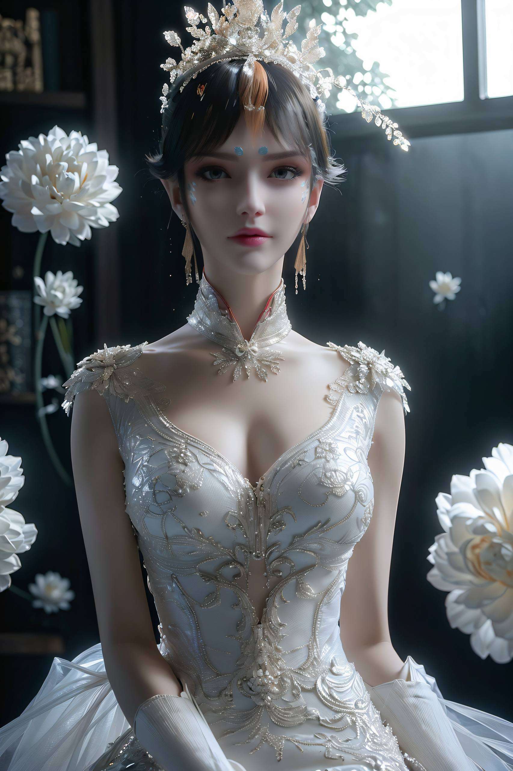 我要分享的这款AI生成的凤清儿壁纸仿佛置身于那个充满玄幻色彩的国漫世界