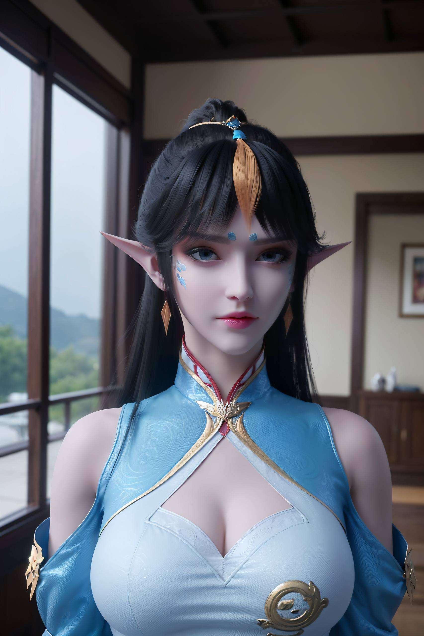 她是斗破苍穹中的绝世美女仿佛置身于那充满奇幻的国漫世界