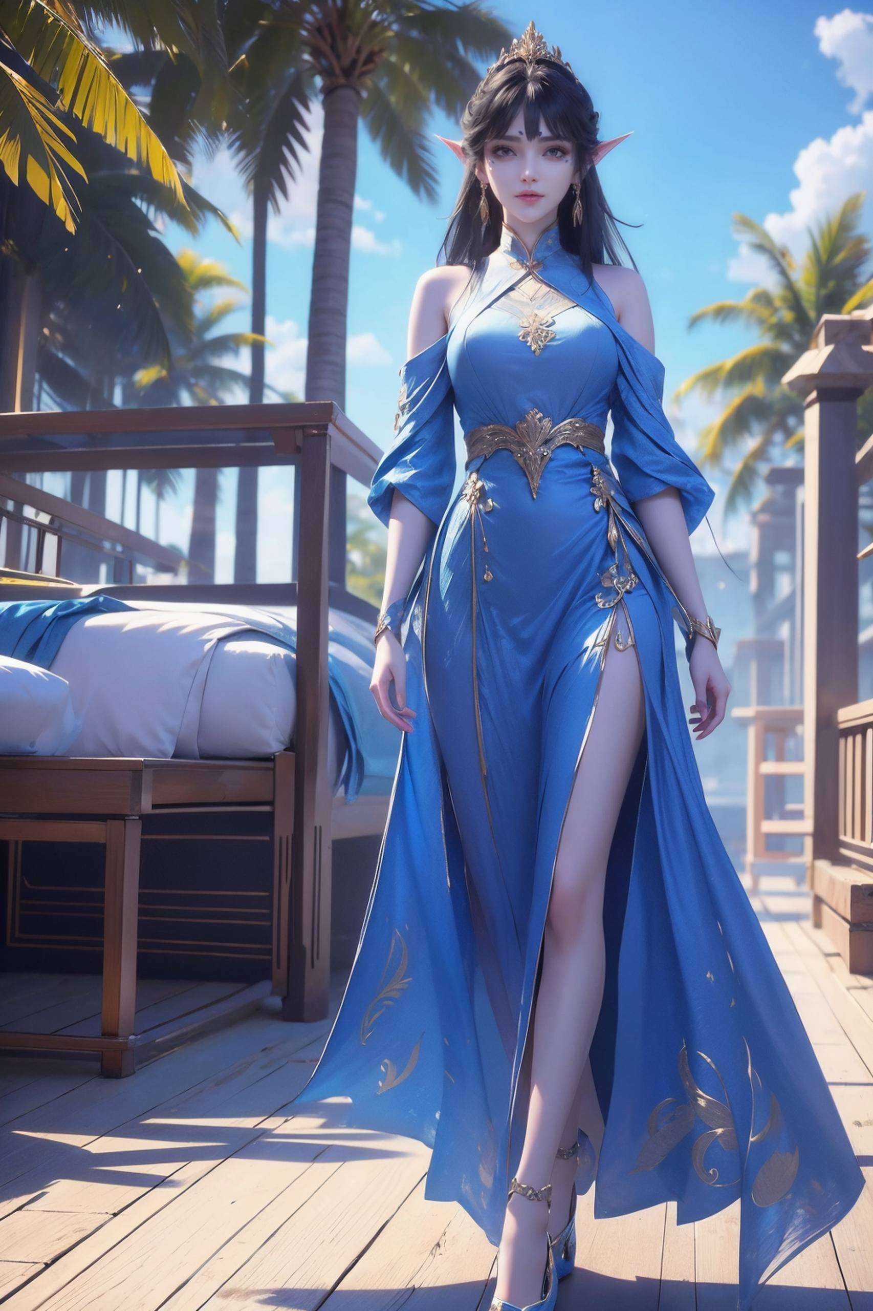 每当看到她那如梦如幻的动态壁纸在绚丽多彩的国漫世界里