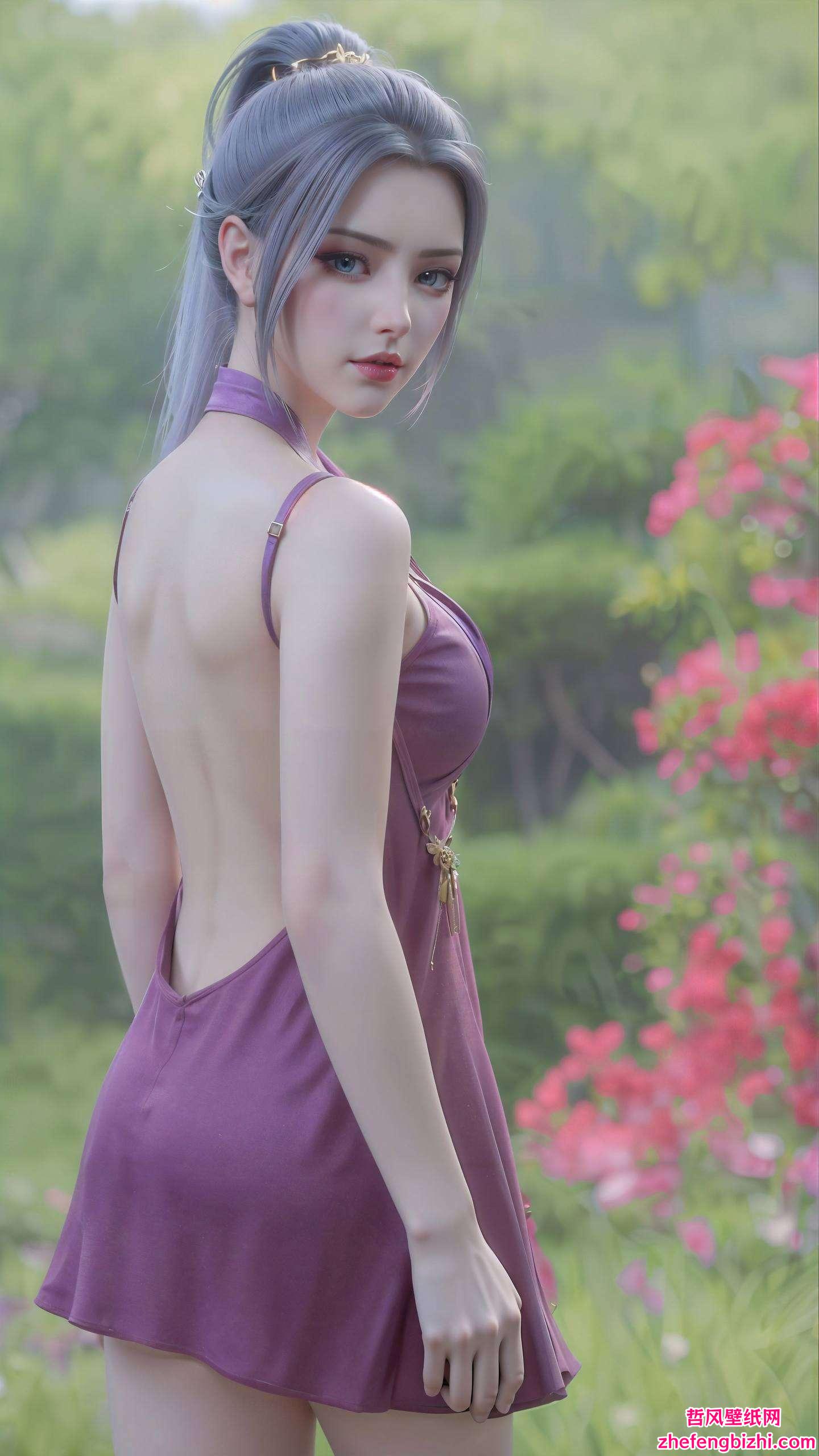 仿佛是那朵盛开在玄幻世界中的国漫女神韩月壁纸上的她