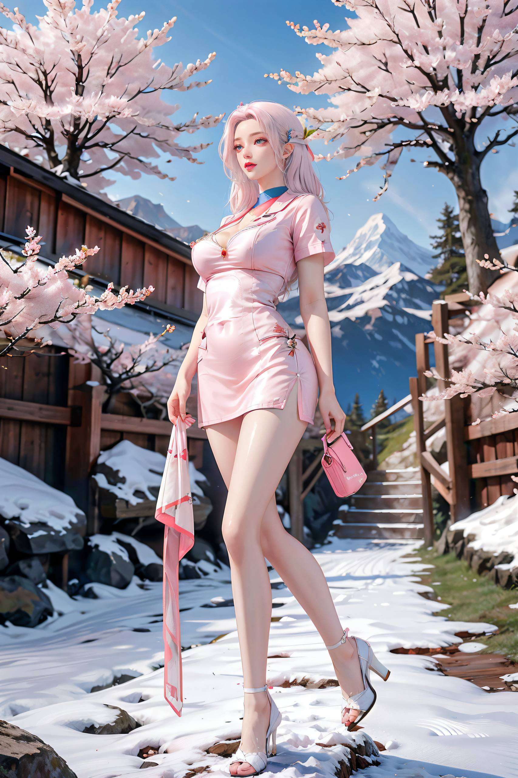 画面中这张AIGC生成的全身壁纸