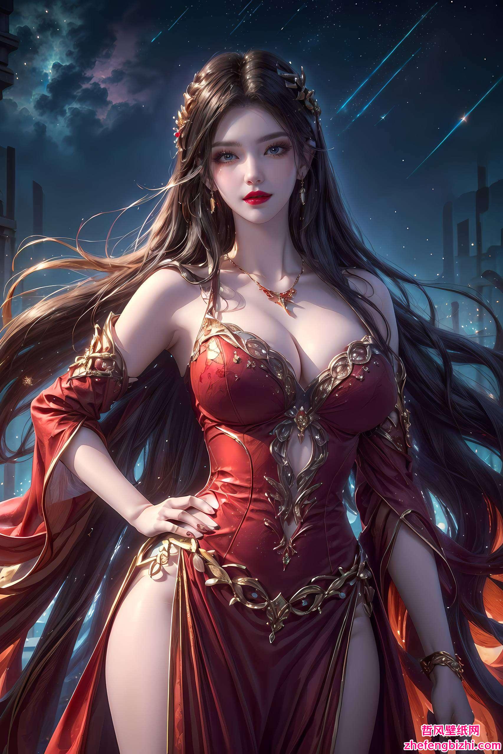 呈现出一种令人陶醉的玄幻氛围美杜莎的冷艳眼神与七彩吞天蟒的妖娆身姿相映成趣