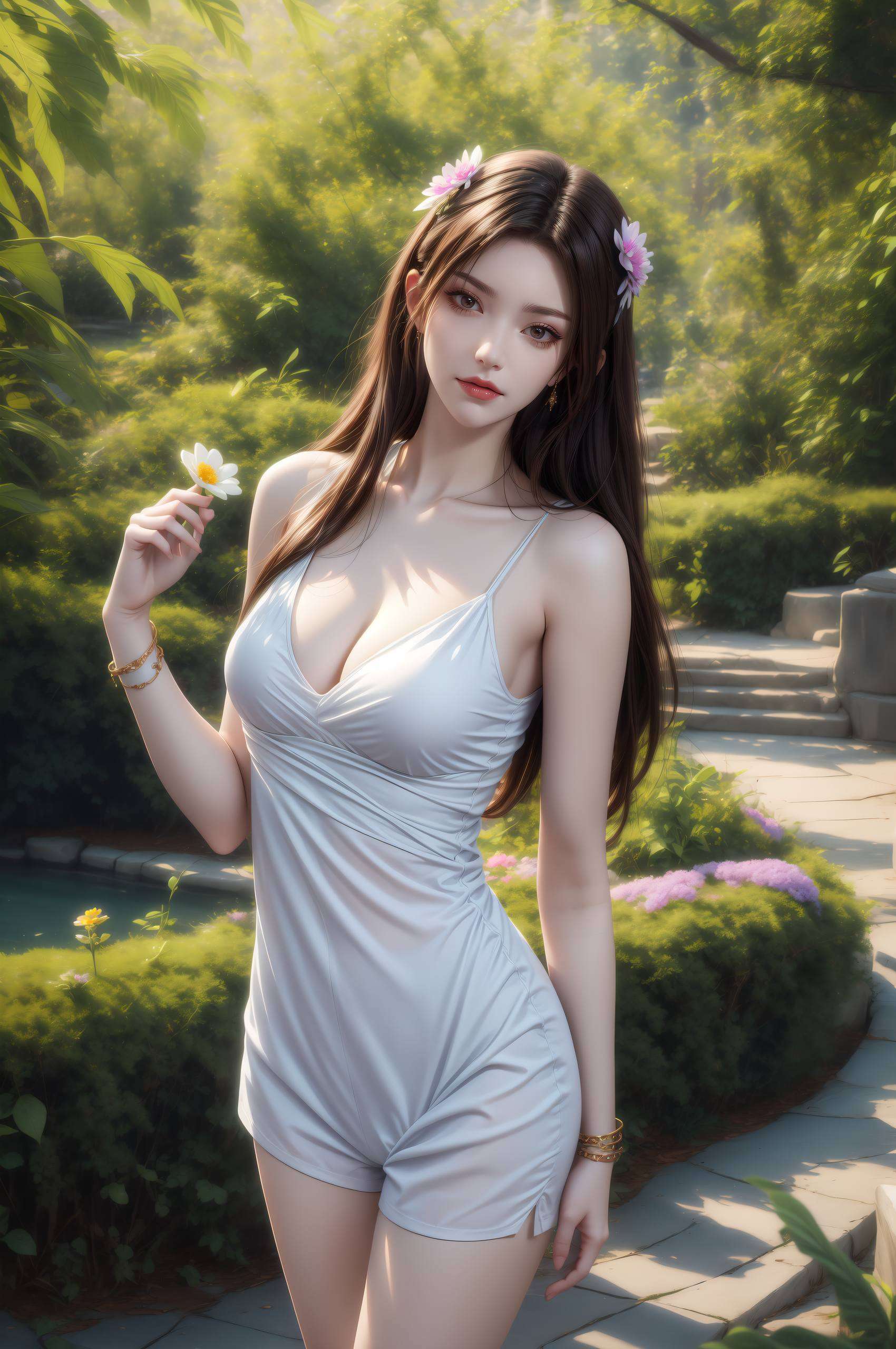 如同一抹绚烂的彩虹她的每一次凝视