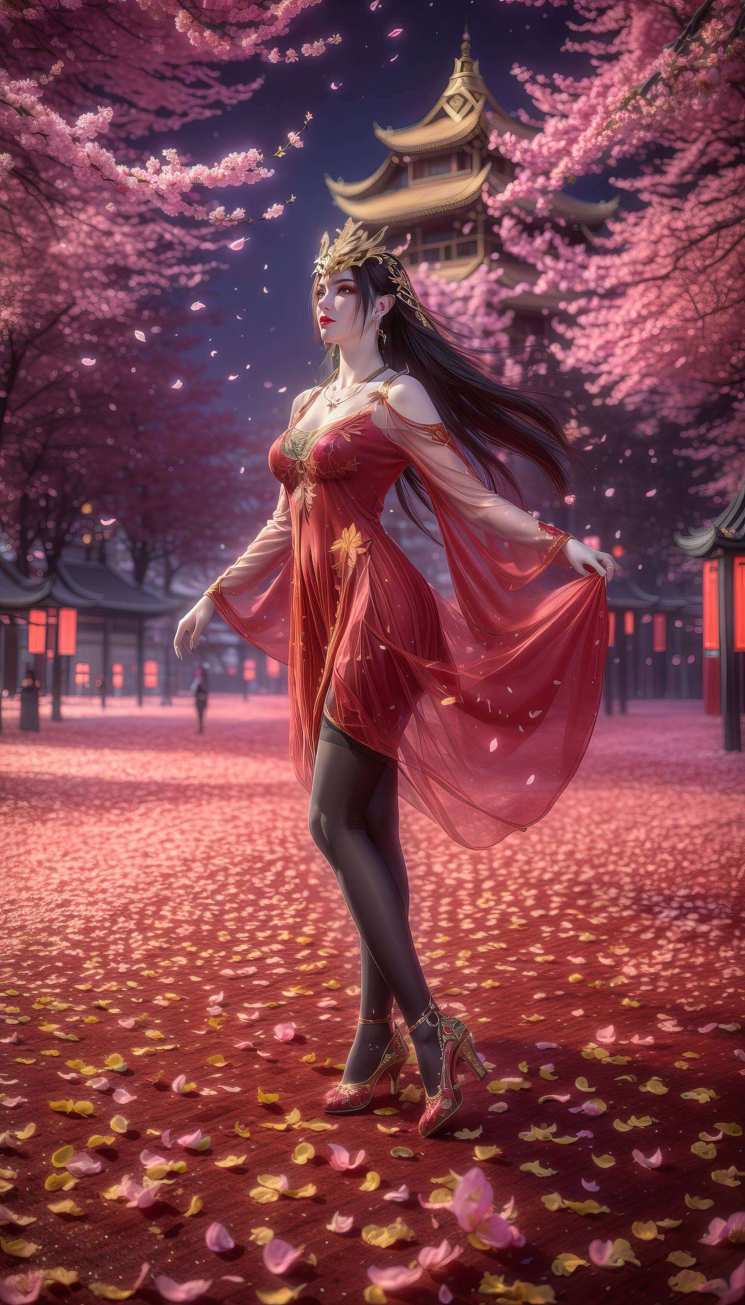 蛇鳞闪耀着七彩光芒她