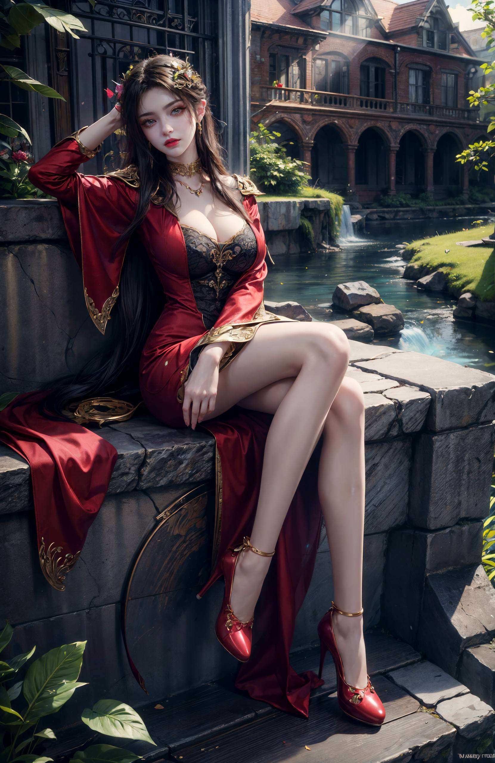 她美杜莎那冷艳的眼神、彩鳞般闪耀的肌肤