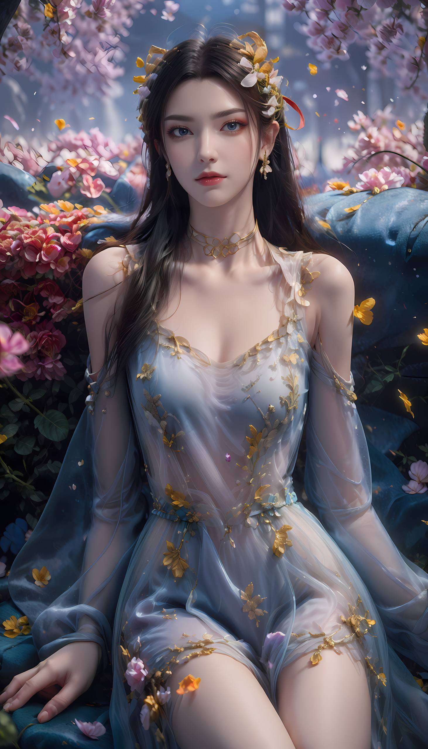 七彩吞天蟒的尾巴轻轻一摆更是我们的小可爱、小调皮哦！她的蛇女形象独特