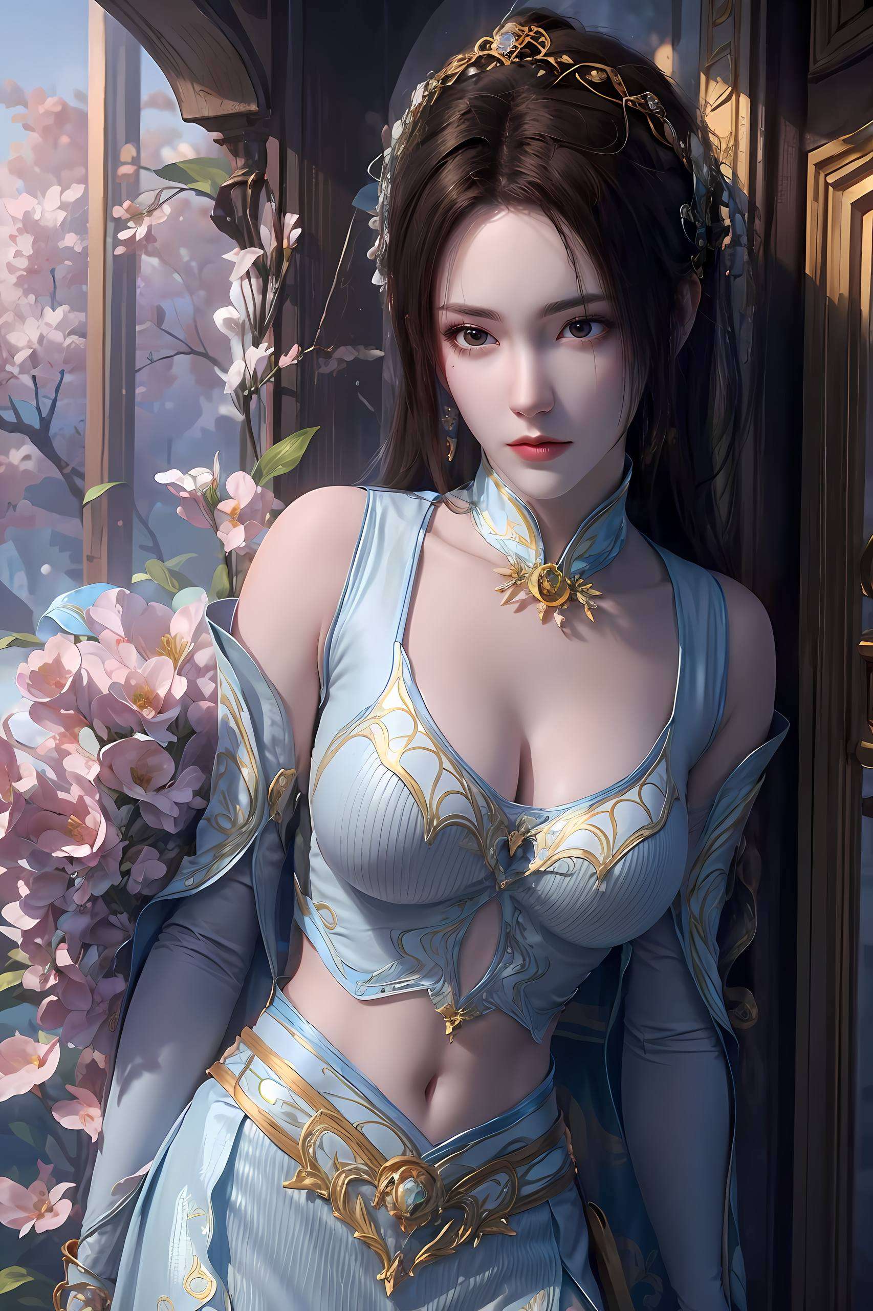 绘制出国漫女神们的绝美容颜图中