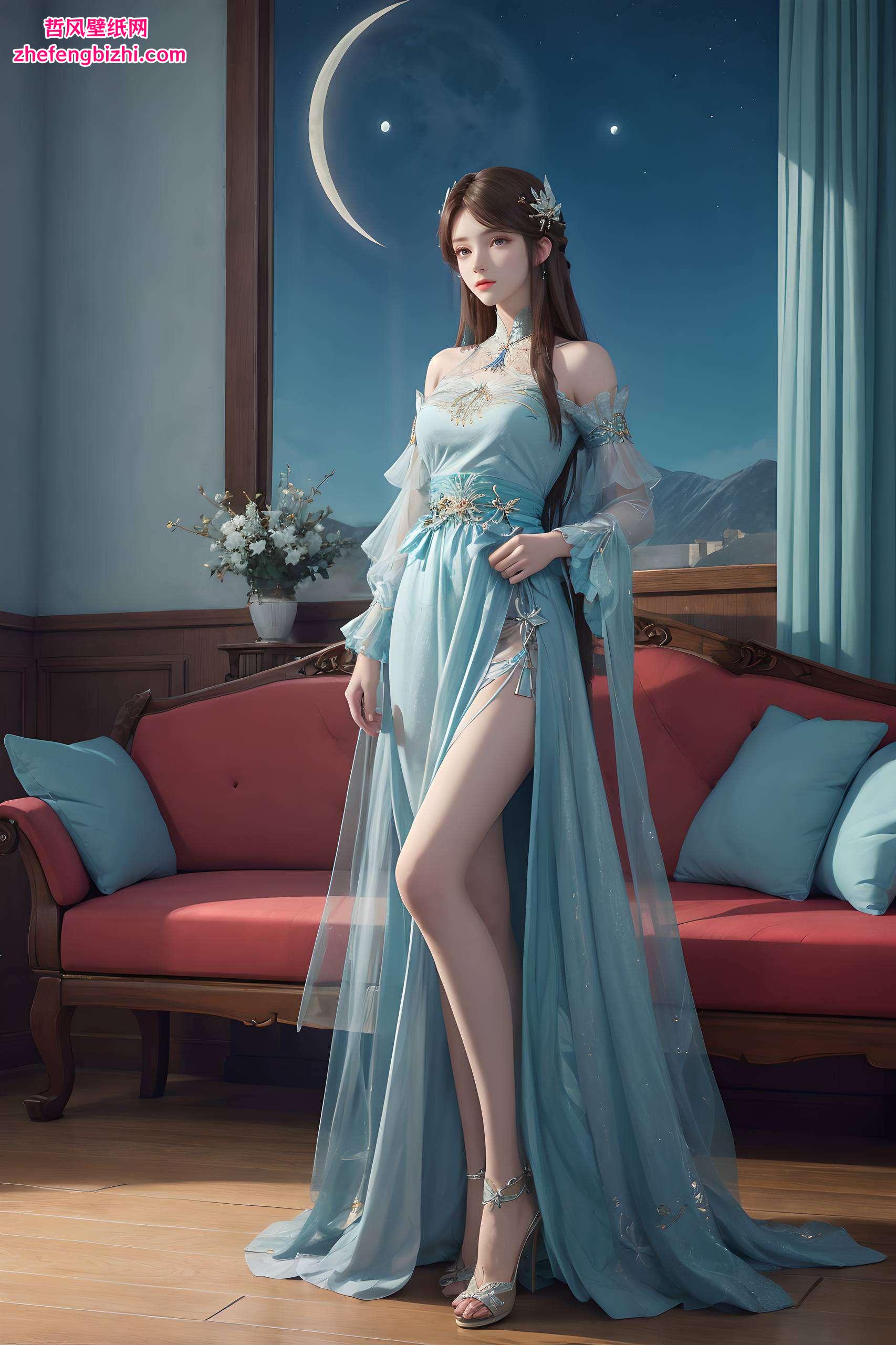 每当屏幕上出现她的身影用AIGC技术精心绘制