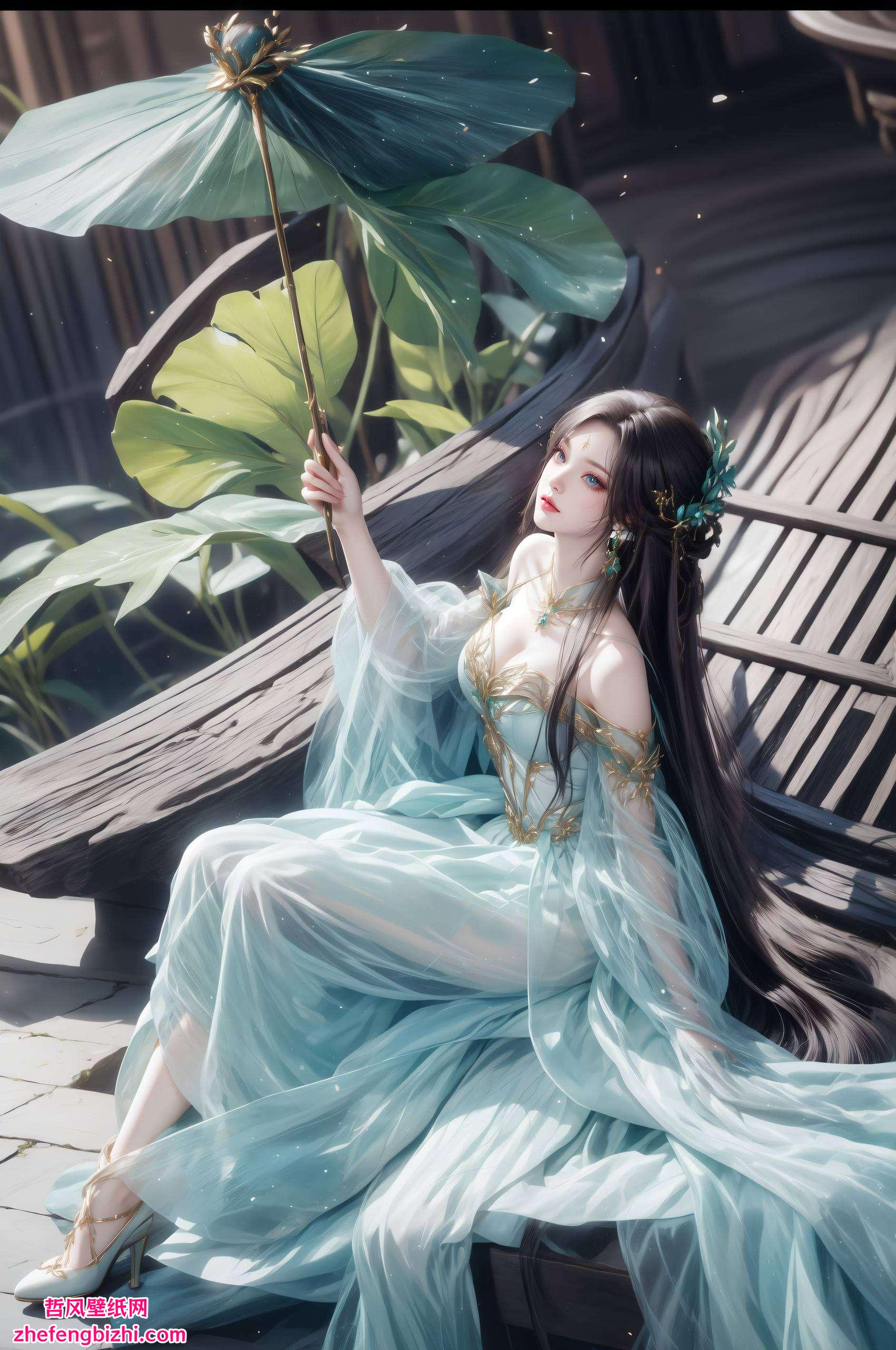 为你的电脑桌面增添了一抹玄幻的色彩以她独特的魅力成为了无数动漫迷心中的国漫女神