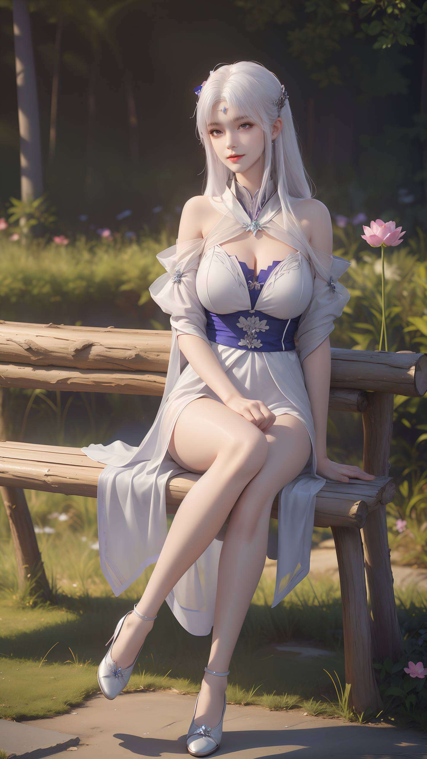 是国漫女神的代表化作壁纸上的一道炫彩风景