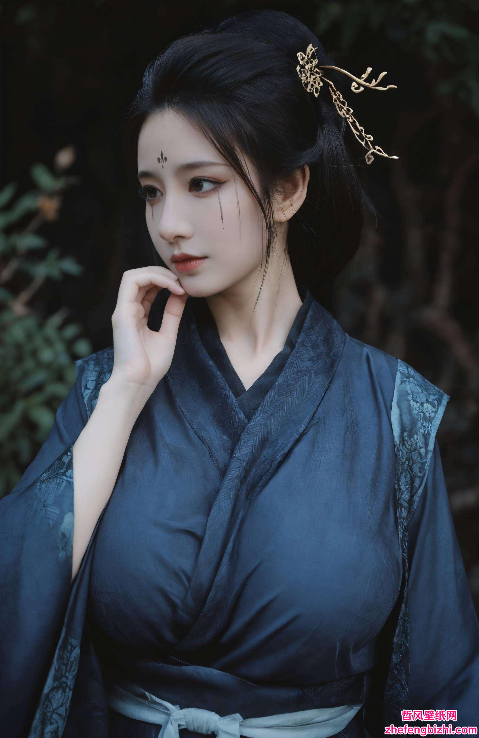 而四妹则甜美可人仿佛从国漫世界里跳出来的一般