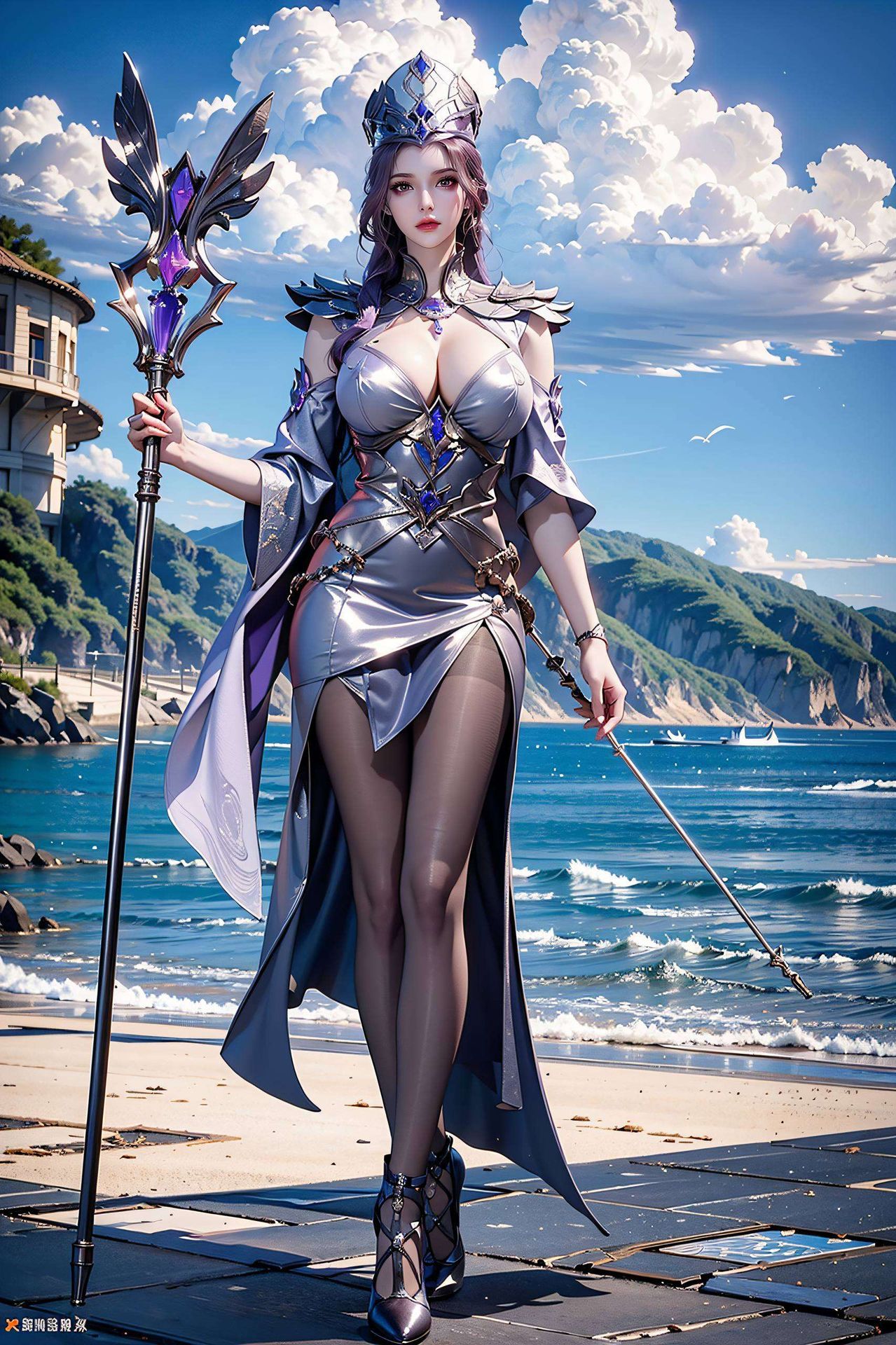 壁纸上的炫彩光芒都能让你沉浸在她的魅力之中