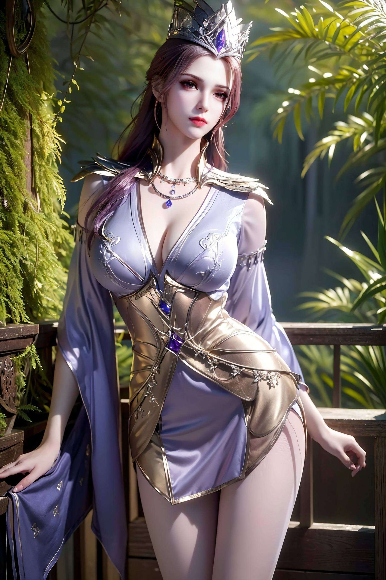 都能感受到动漫世界的奇幻与浪漫渐变色彩渲染出苹果国漫女神的独特魅力