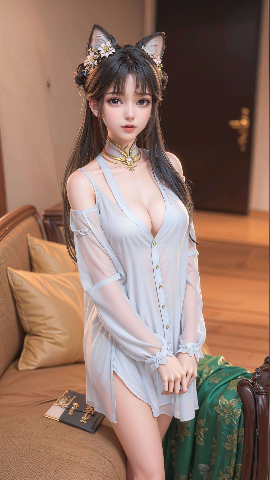 她的眼神如梦似幻让每一帧动画都仿佛诉说着她不变的痴情