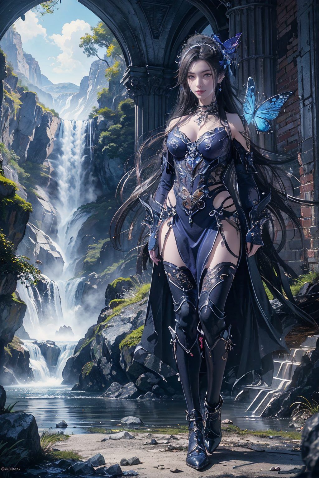 享受片刻的宁静与放松这款AI国漫女神柔和PC简洁壁纸