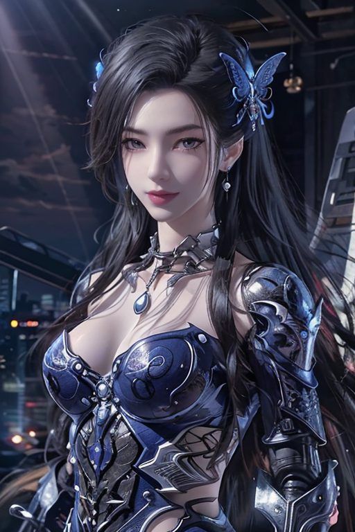 这款AI国漫美女壁纸以其渐变的平板古香古色漫步于国漫的绚丽世界