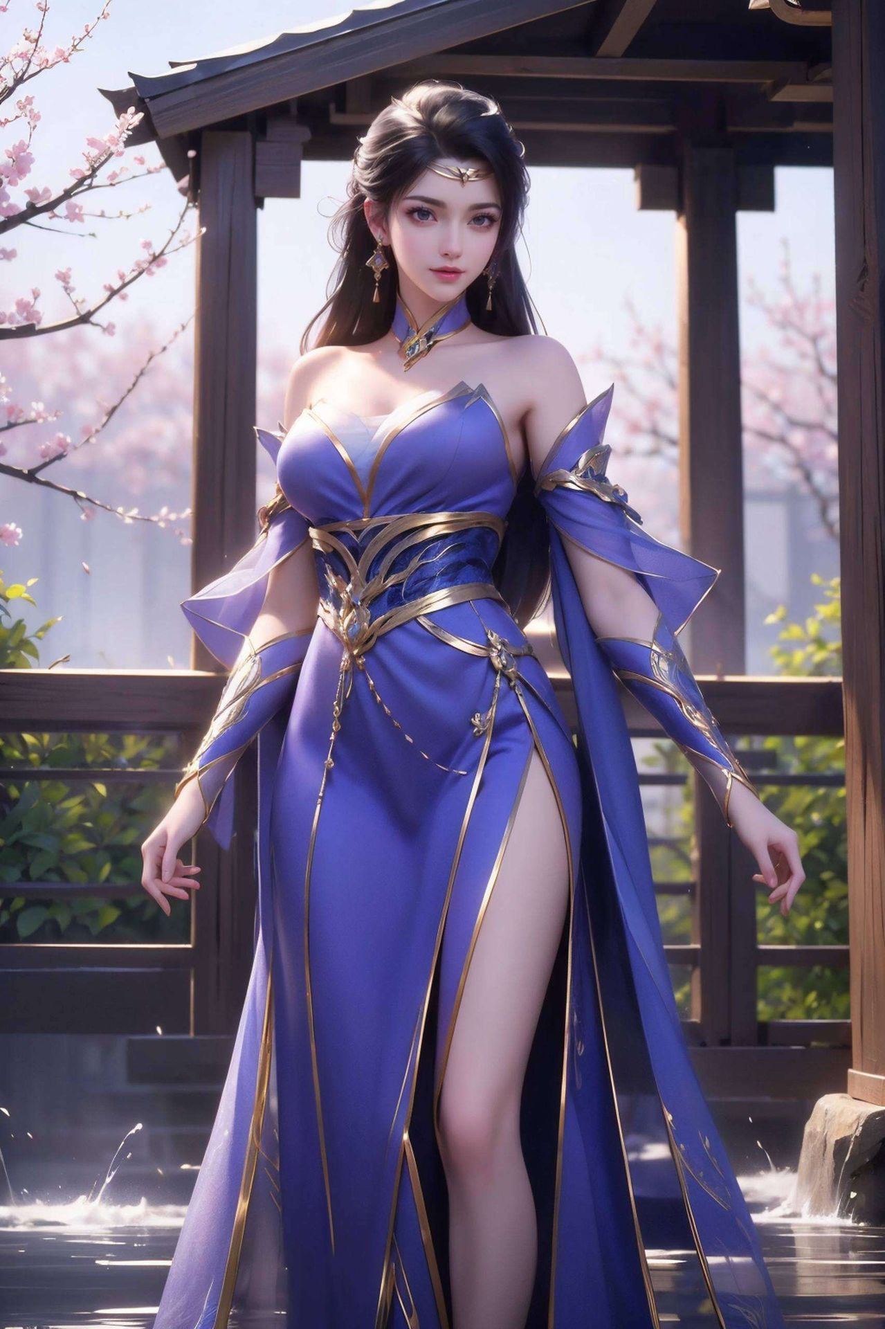 这款高清AI人物特写素材让你沉浸在这幅唯美壁纸的奇幻世界