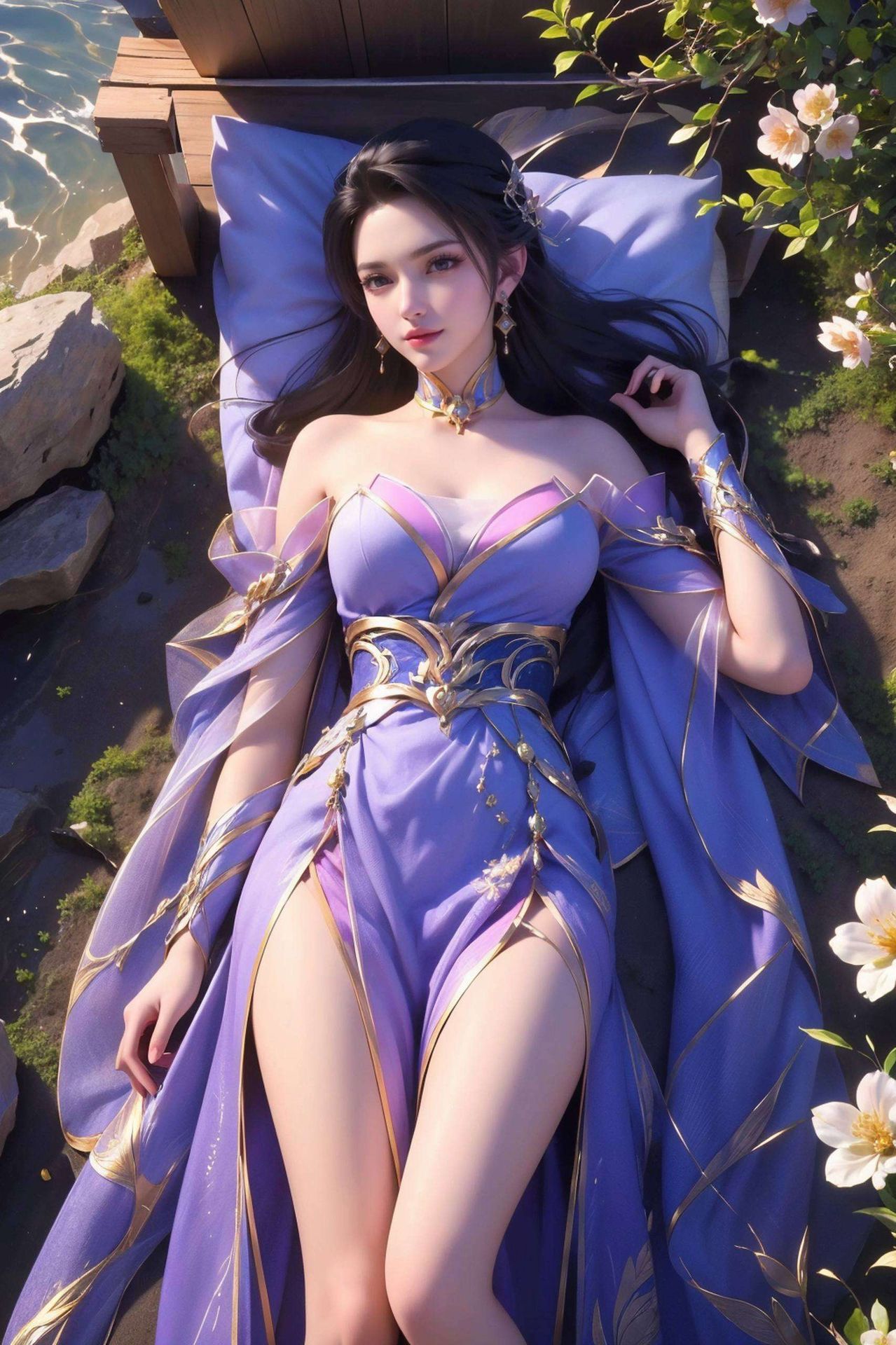 楚灵玉身着优雅旗袍竖屏布局彰显清新完美像素