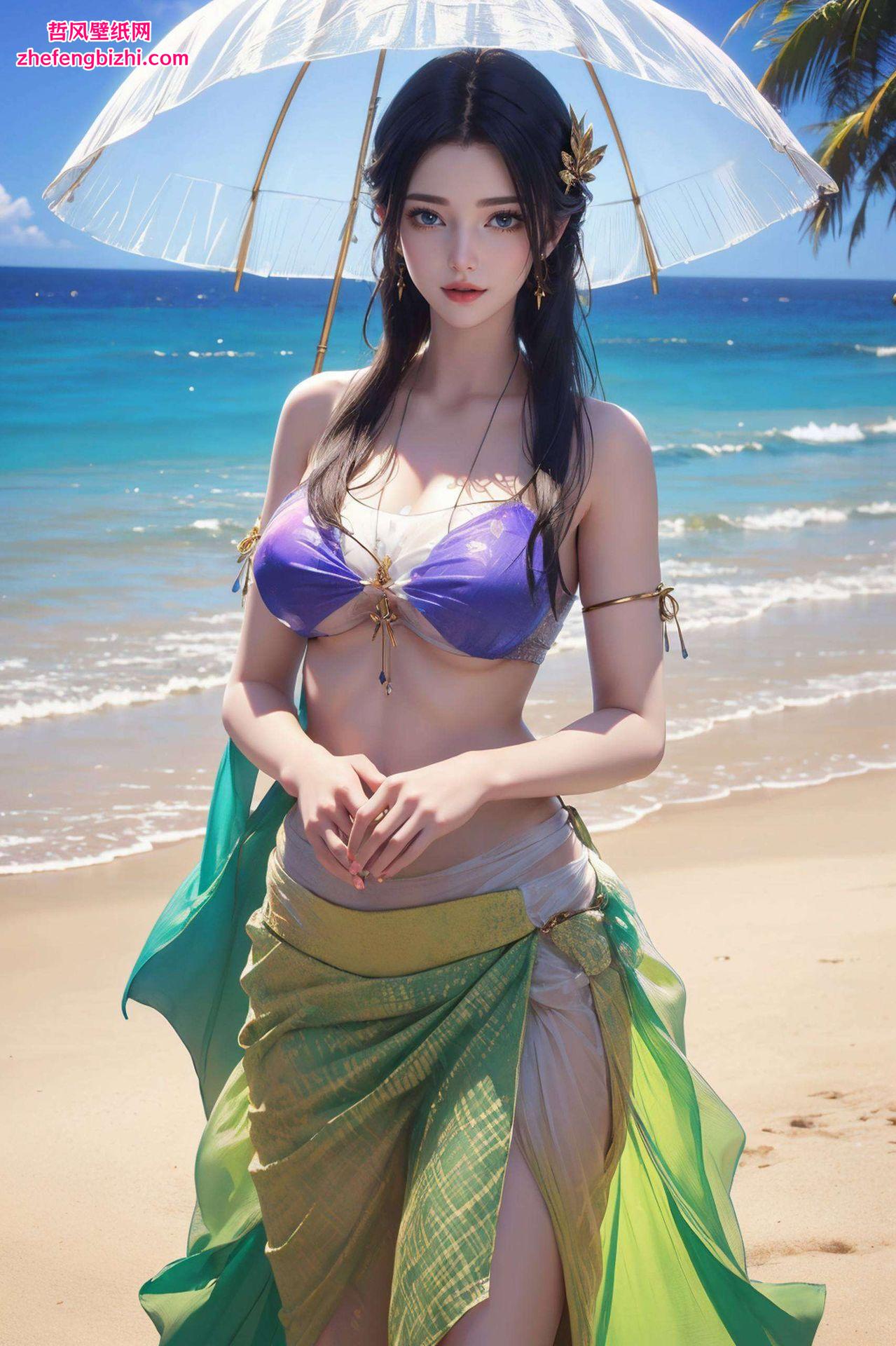 将美女动漫壁纸蝶高清图的细腻美感与科技融合这款超好看国漫女主AI波西米亚Win10壁纸艺术作品