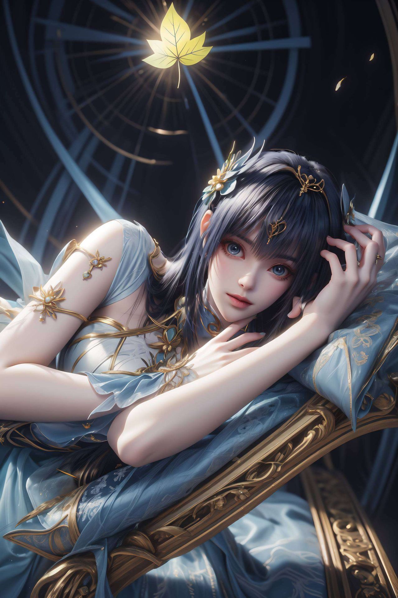 她的脸颊泛起淡淡红晕仿佛春日里绽放的花朵