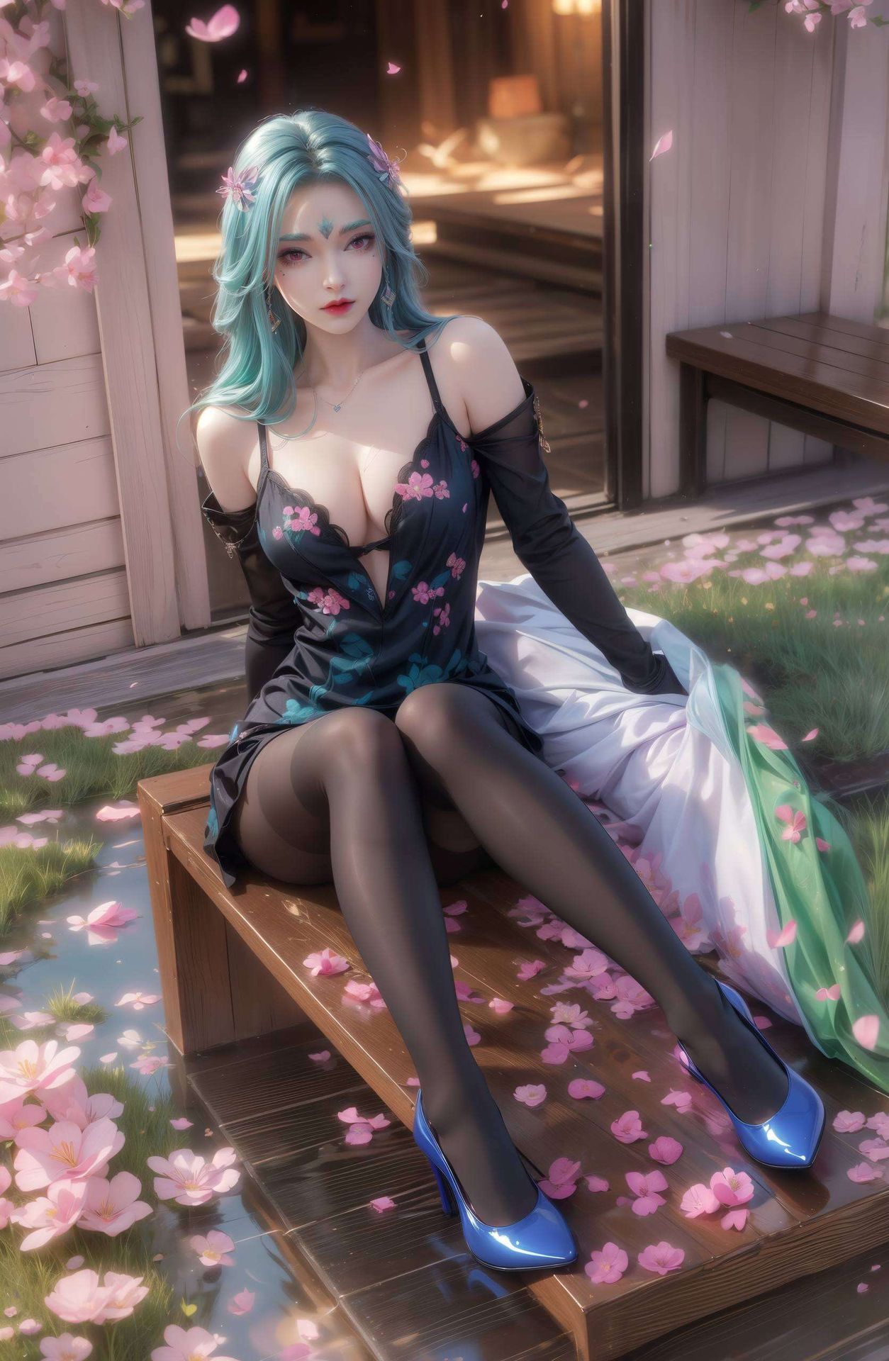 这款AI国漫美女手绘Win10壁纸每一笔触都细腻入微