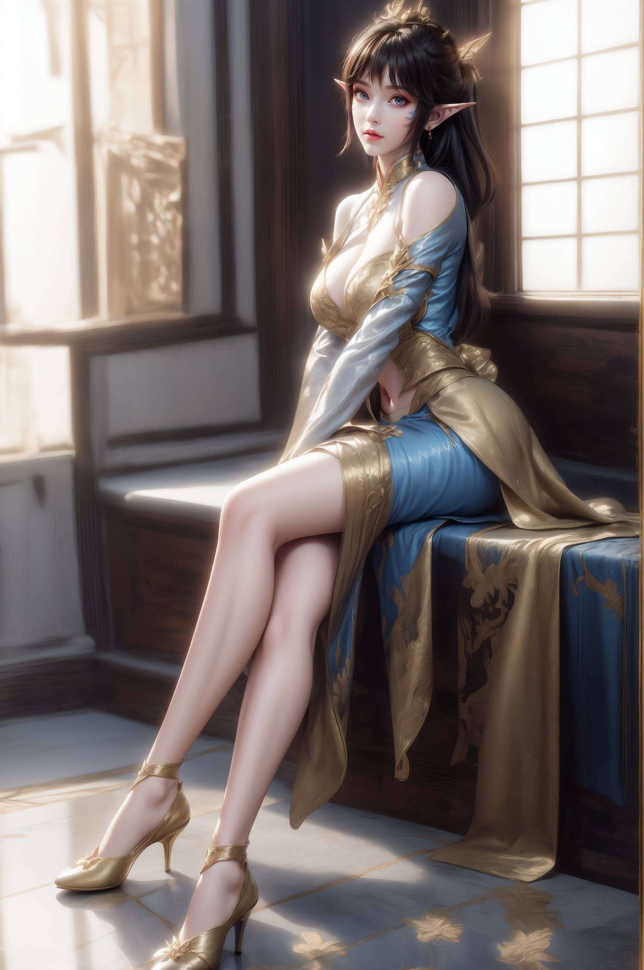 金属质感的苹果与角色骨骼素材巧妙融合这幅桌面壁纸