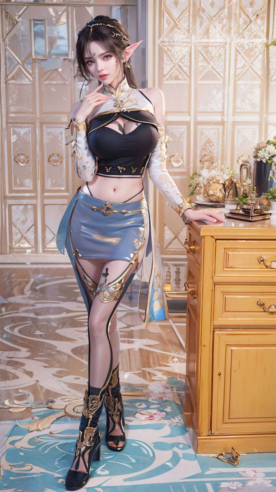 国漫女主凤清儿以其独特的魅力化作静态花卉壁纸