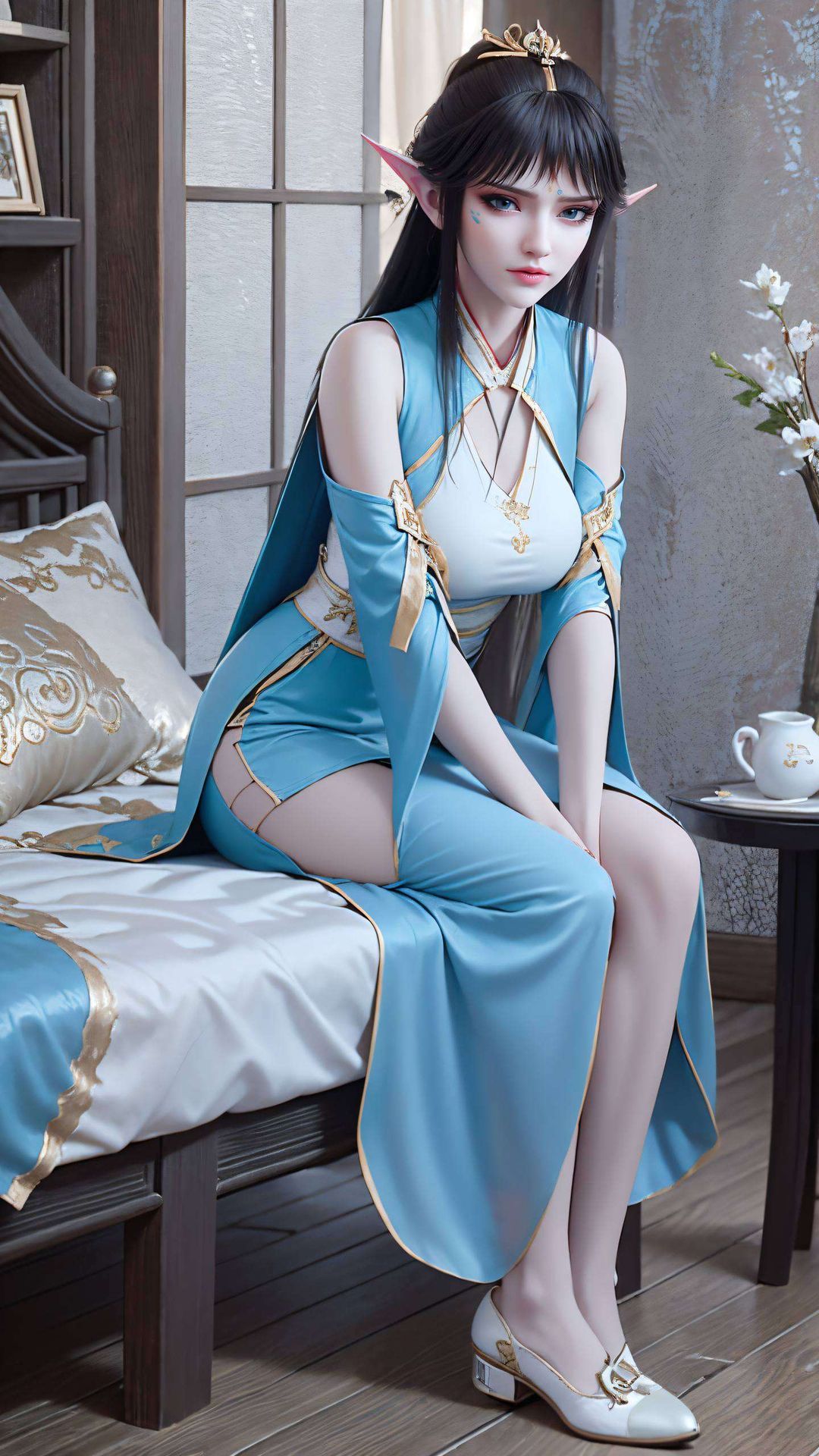 探索国漫之美遇见美女凤清儿！这款紫色梦幻的4K高清壁纸
