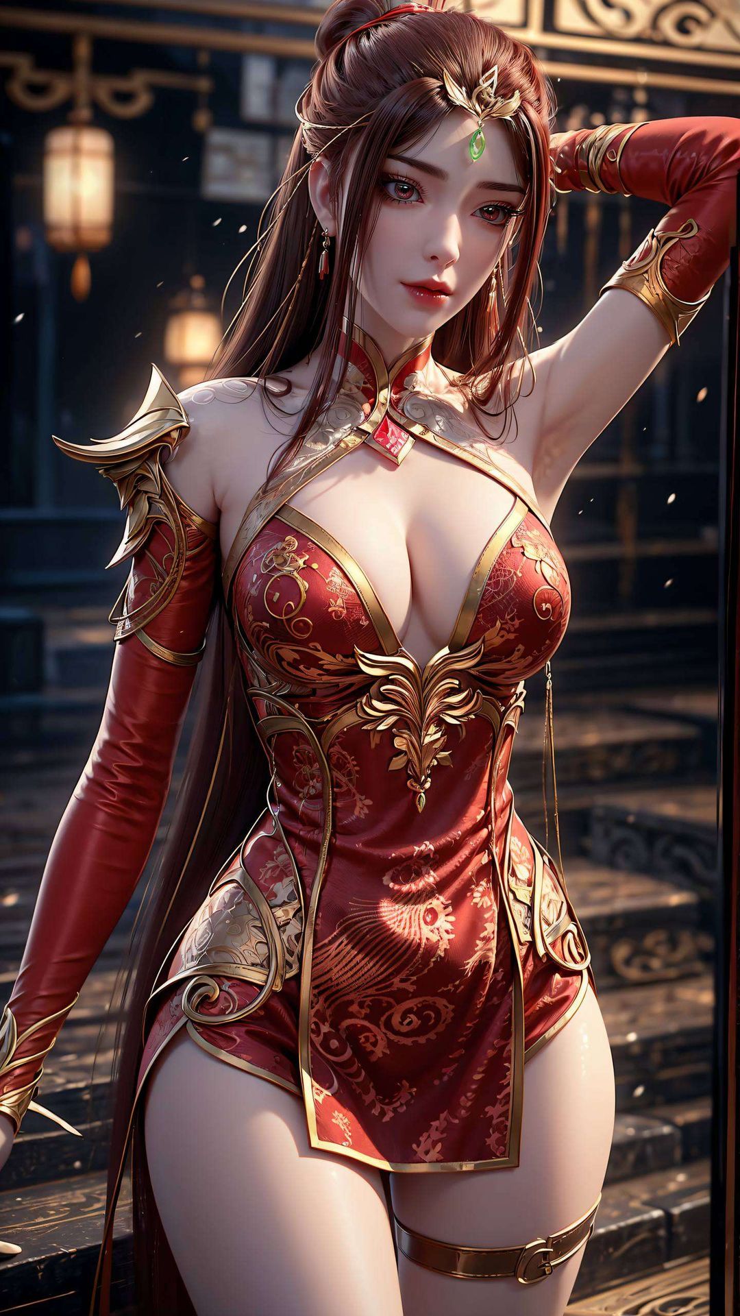 以白底红凰为主题的4K超高清壁纸为你的设备增添一抹高贵与神秘