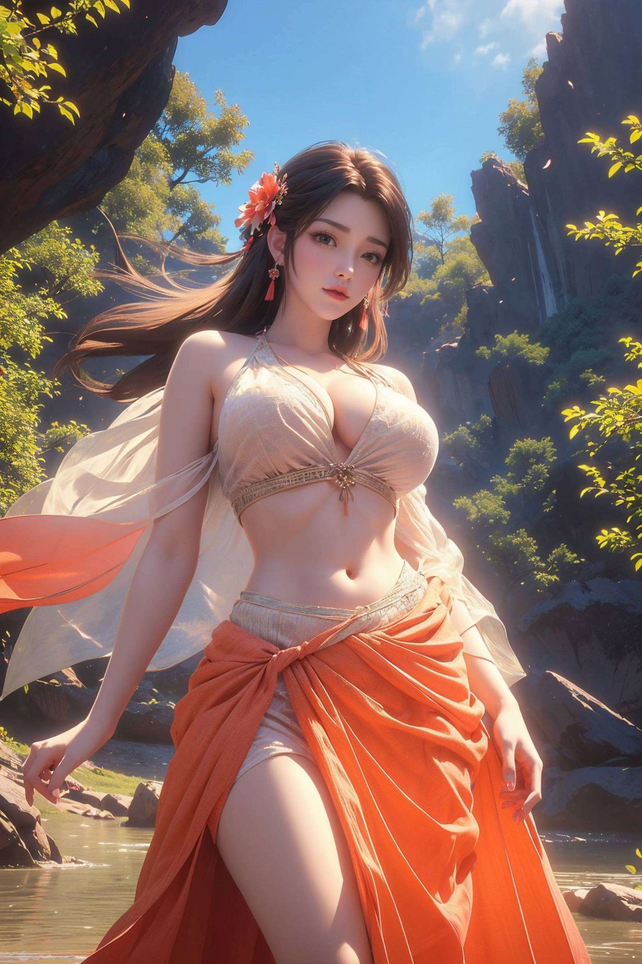 国漫女神火灵儿惊艳亮相！这款条纹苹果桌面主题让火灵儿灵动飘逸的形象跃然屏上