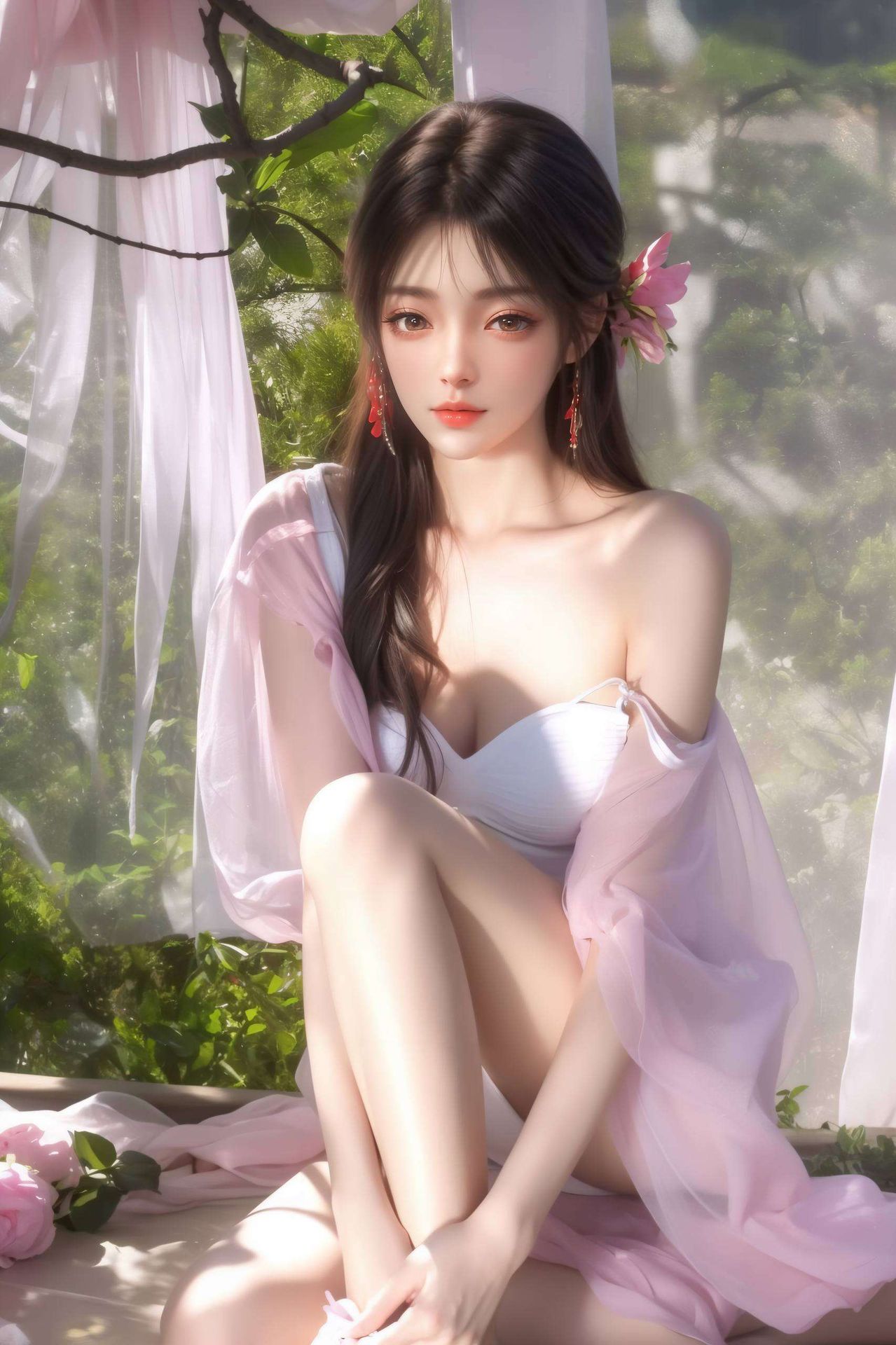 尽享Ins风国漫美女风采火灵儿银河壁纸