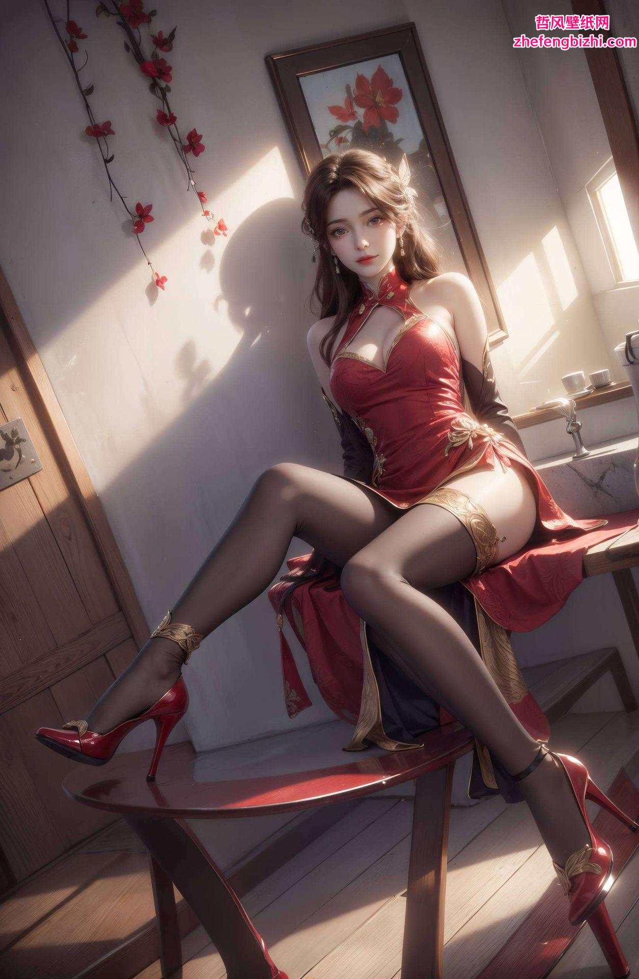 这款对眼睛好免费壁纸秀苹果国漫美女ins风中让这位美女角色更显灵动与神秘