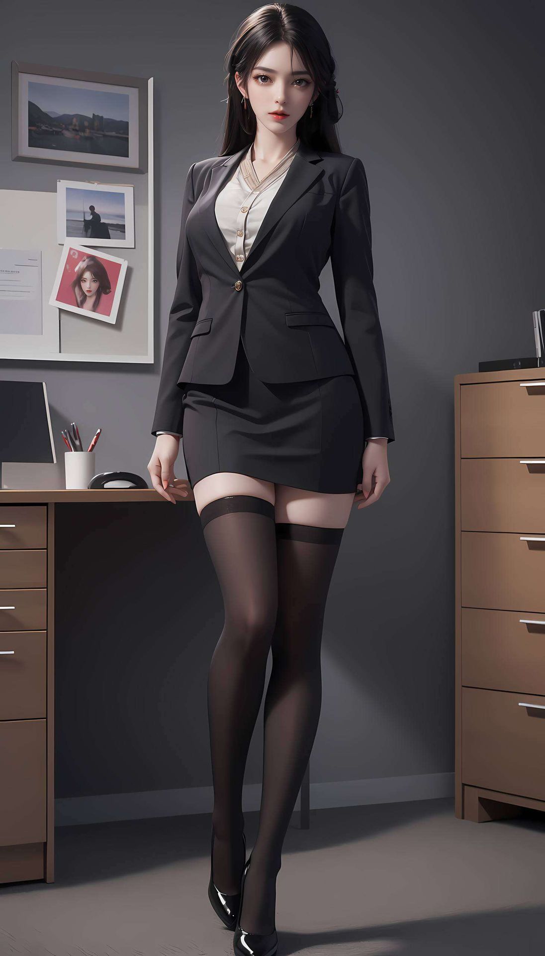 这款全屏AI绘画壁纸融合国漫美女火灵儿的魅力形象