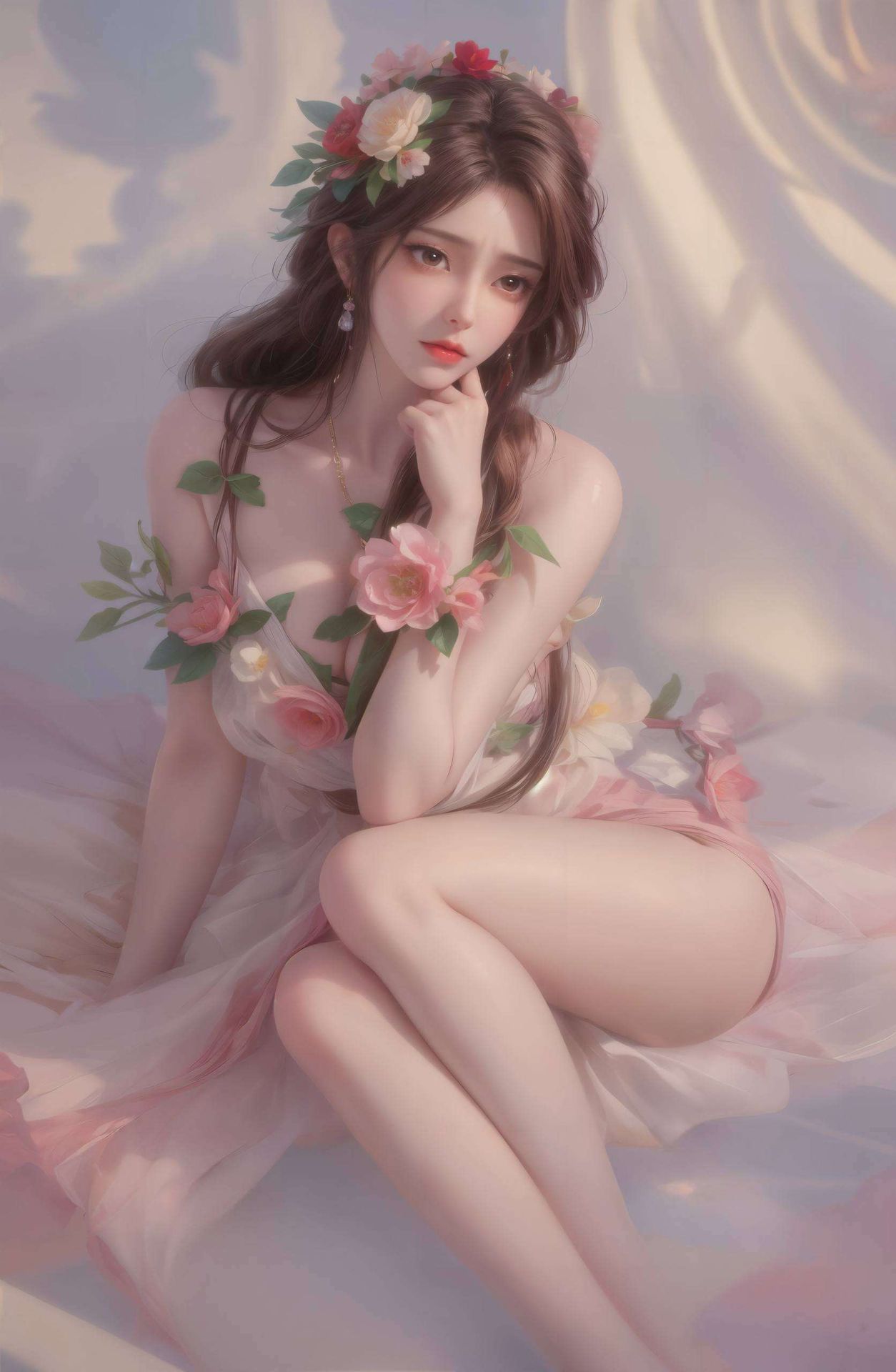 4K高清国漫壁纸棋盘格每一格都是她灵动身影的完美捕捉