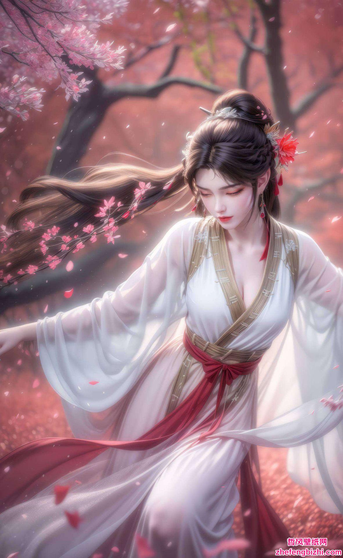 仿佛将古典神韵与现代科技完美融合这款以火灵儿为主题的仙气壁纸