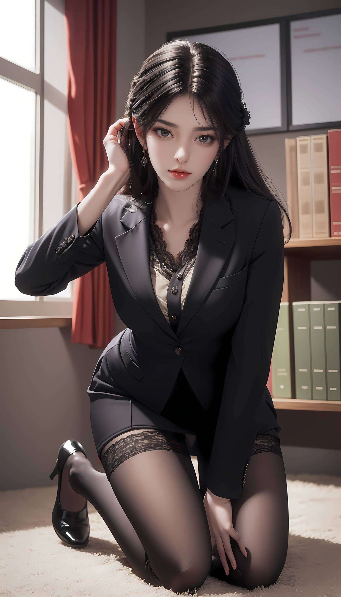 线条流畅4K高清壁纸里的灵动佳人