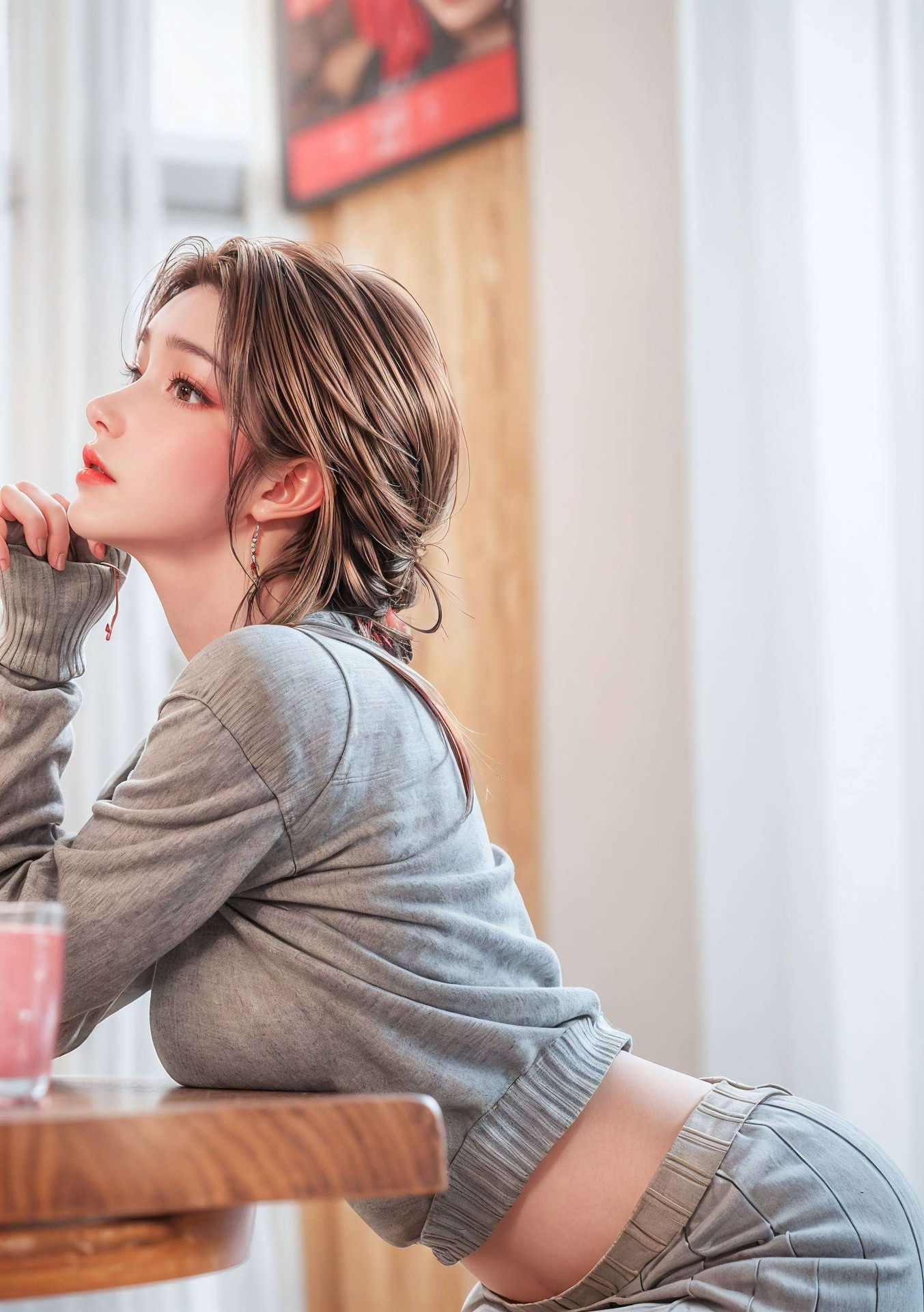 画面中红衣飘扬