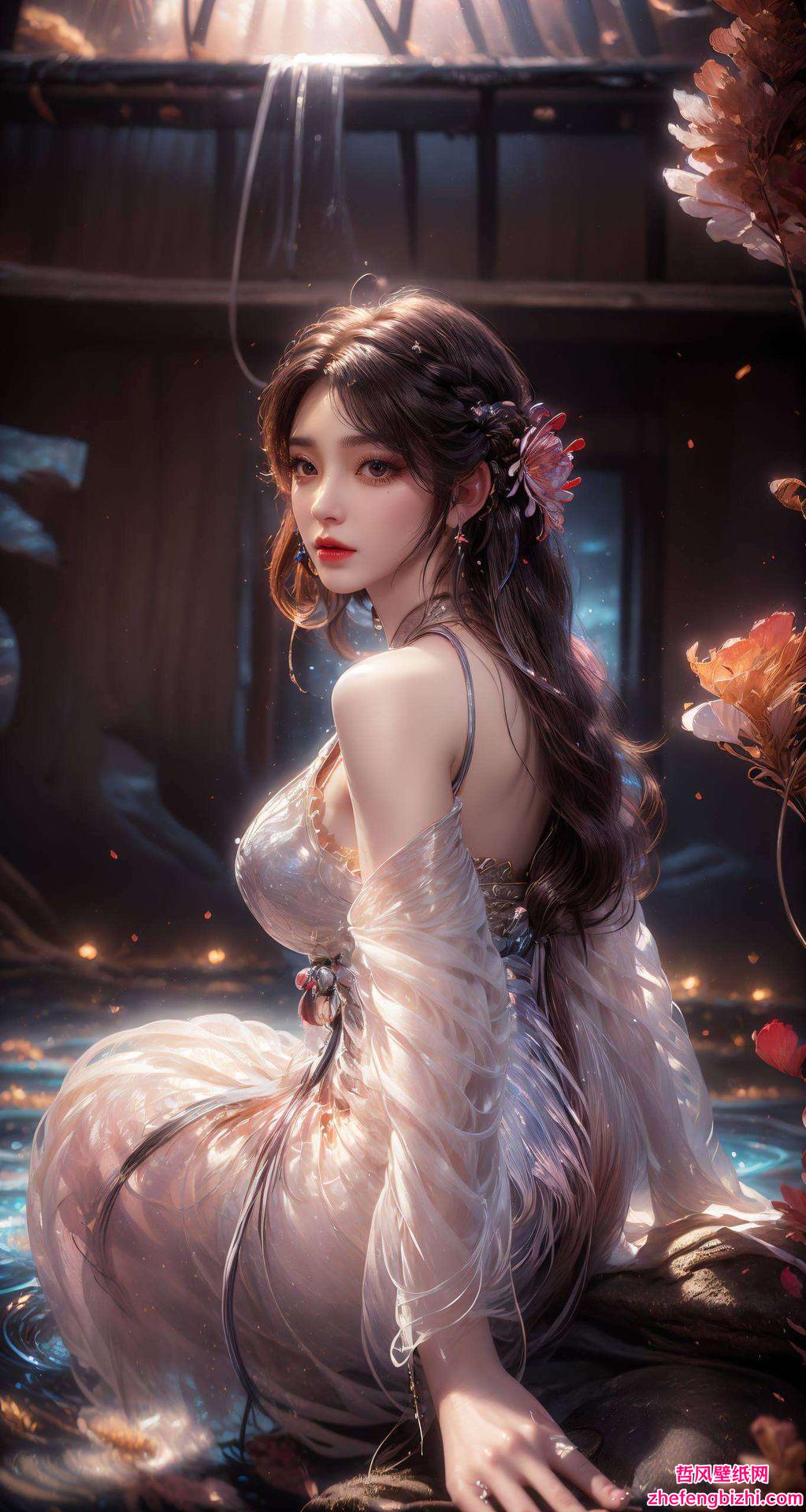 清漪石昊与火灵儿携手漫步在完美世界的粉色花海中国漫美女的魅力在这一刻绽放