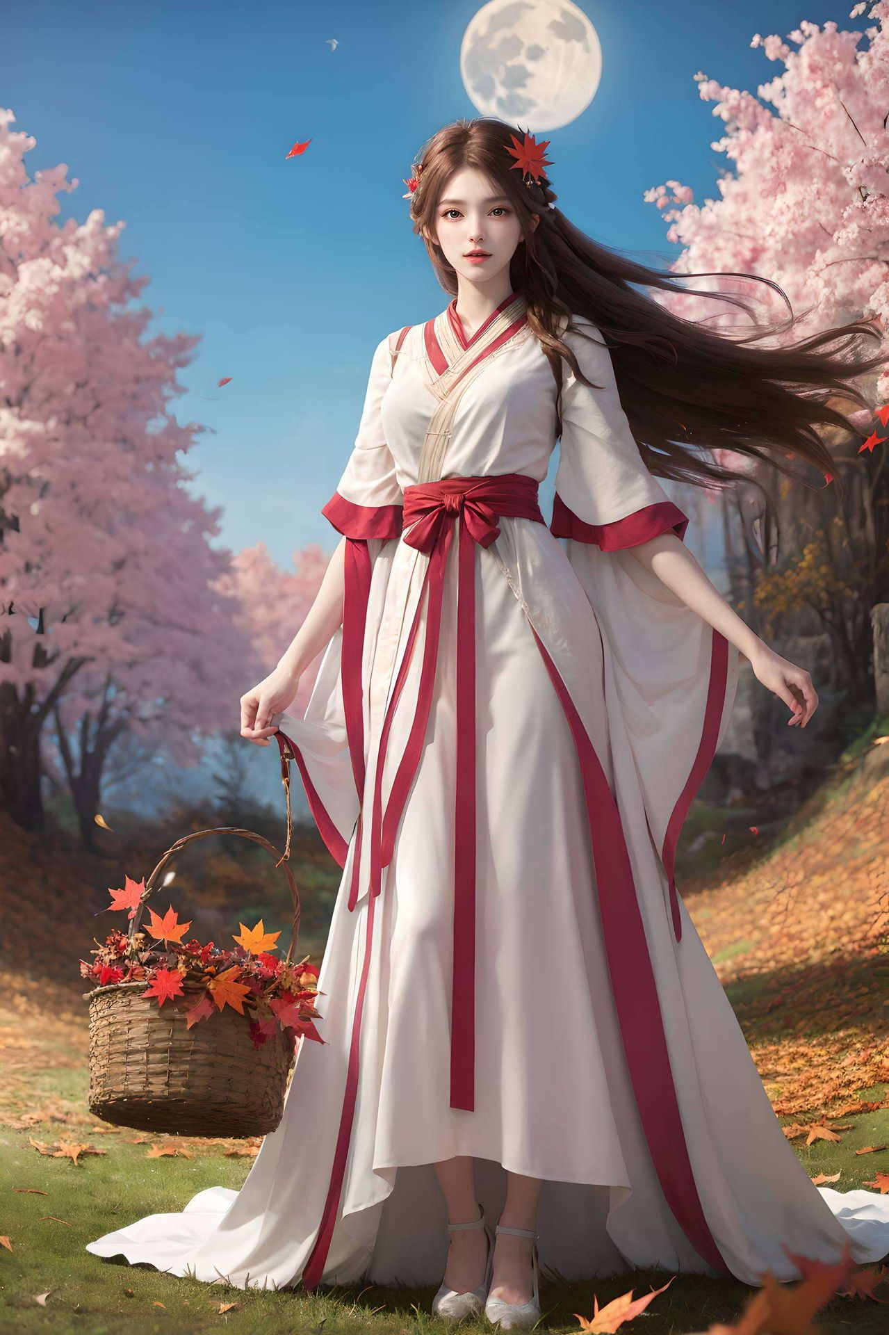 尽在这张桌面壁纸！火灵儿以其灵动身姿每一个微笑