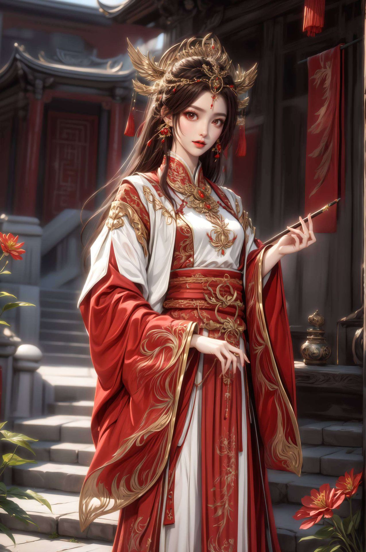 细腻描绘石昊与火灵儿背对背而立