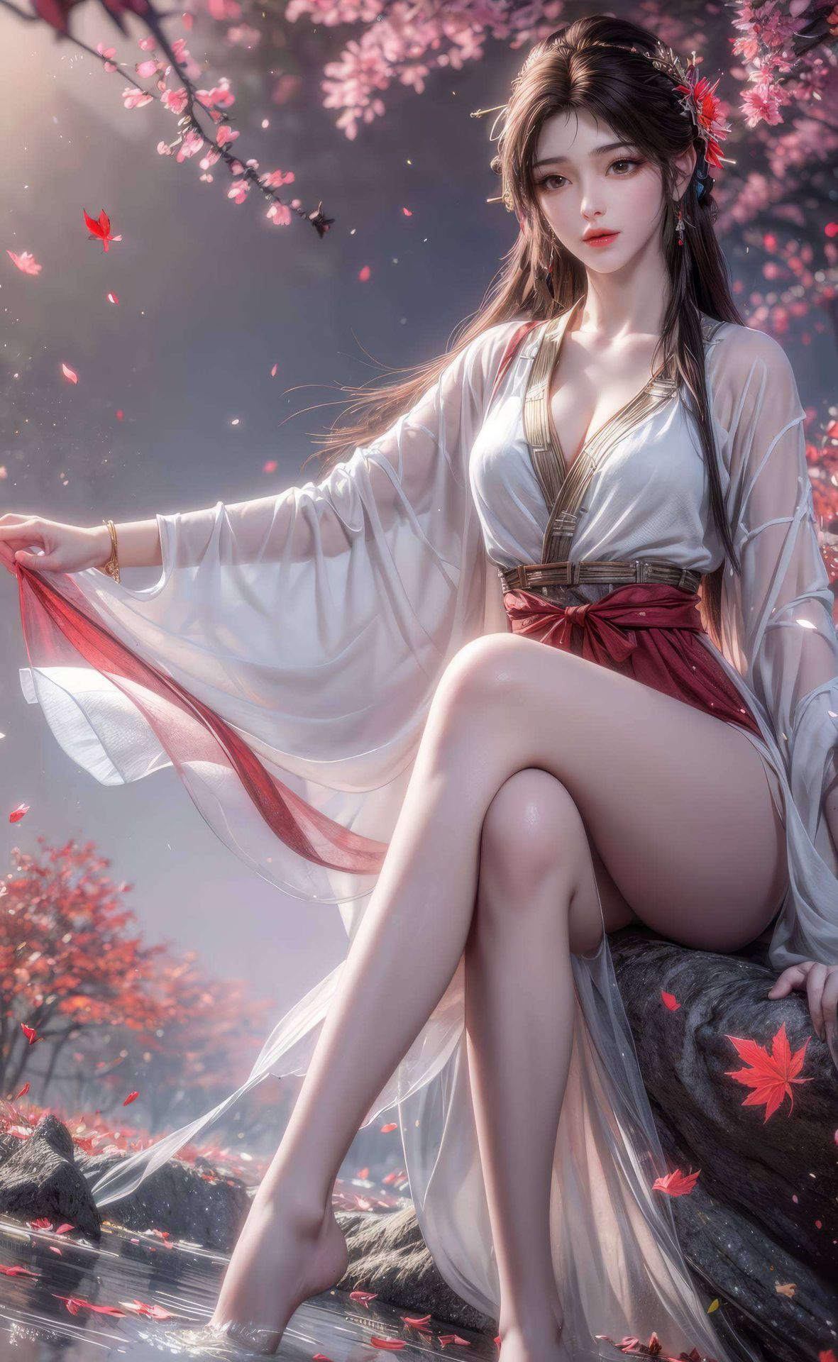 这款大家争相追捧的藝術風格手机国漫美女简洁壁纸是桌面上一抹不可忽视的风景