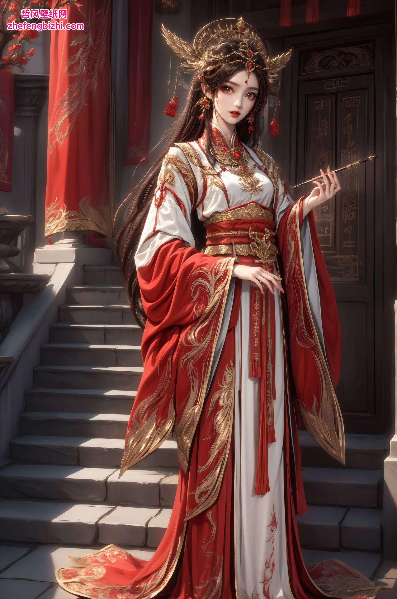 携手演绎几何之美打造出这款安卓国漫女神手机壁纸